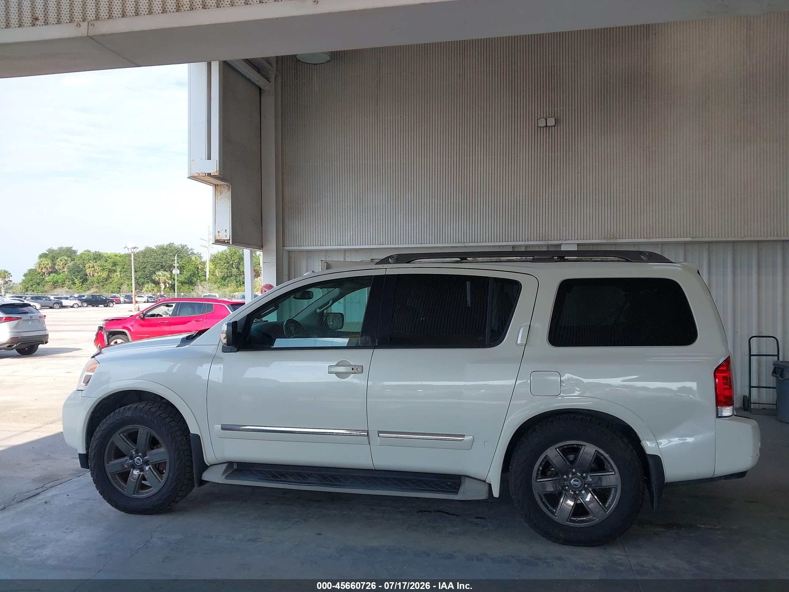 2014 Nissan Armada Platinum/sl/sv White vin: 5N1AA0NE9EN612502