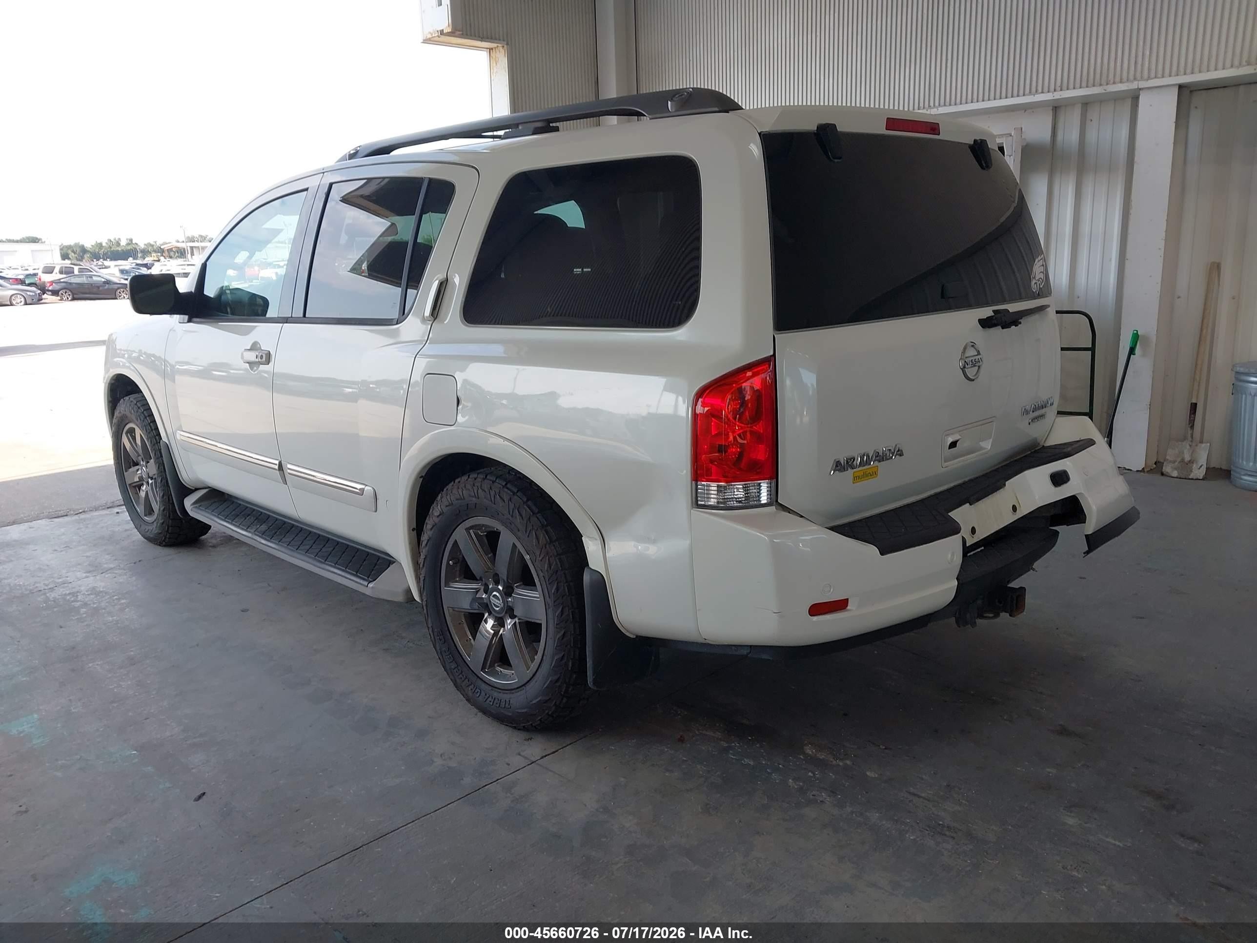 2014 Nissan Armada Platinum/sl/sv White vin: 5N1AA0NE9EN612502