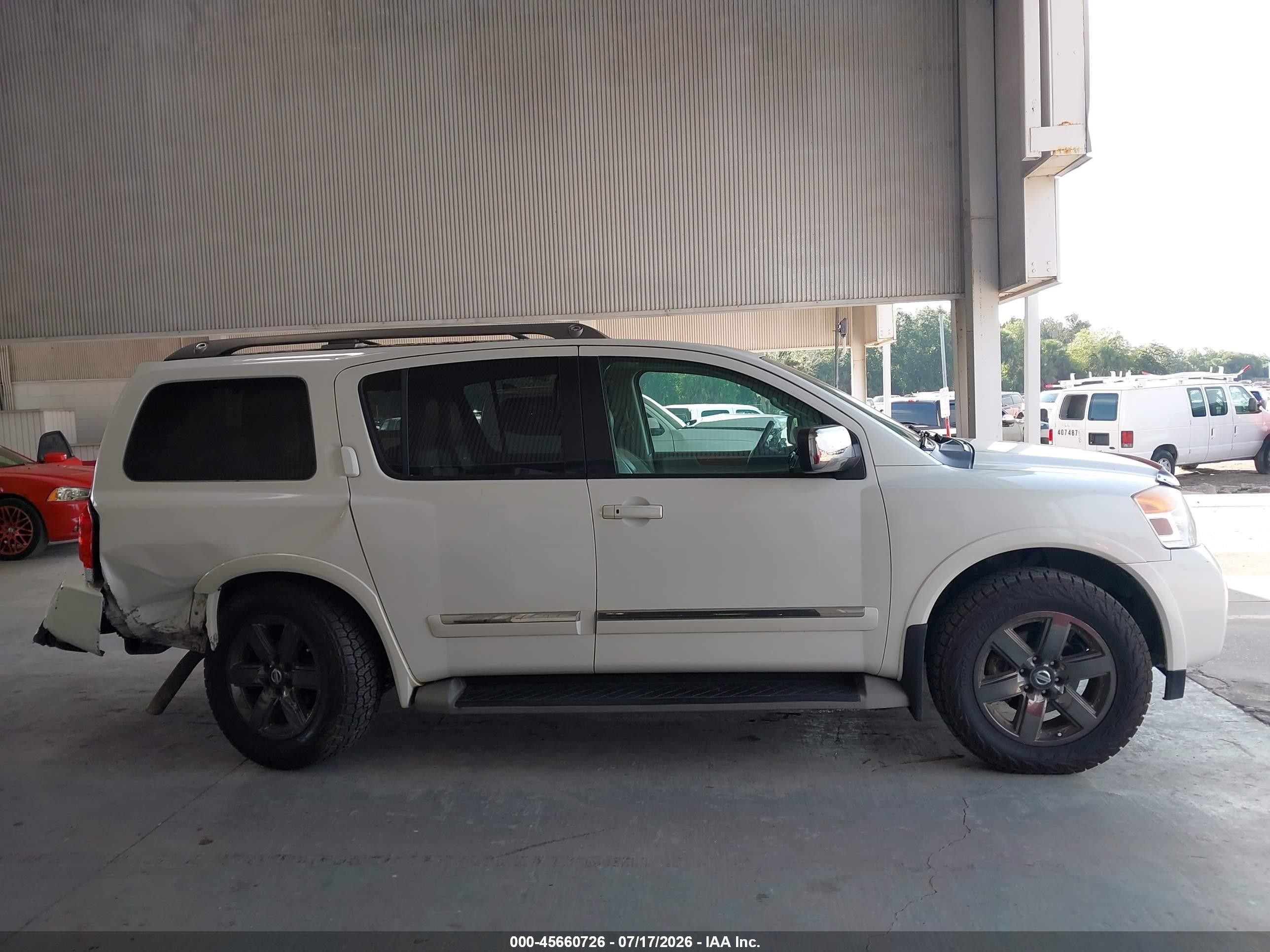 2014 Nissan Armada Platinum/sl/sv White vin: 5N1AA0NE9EN612502