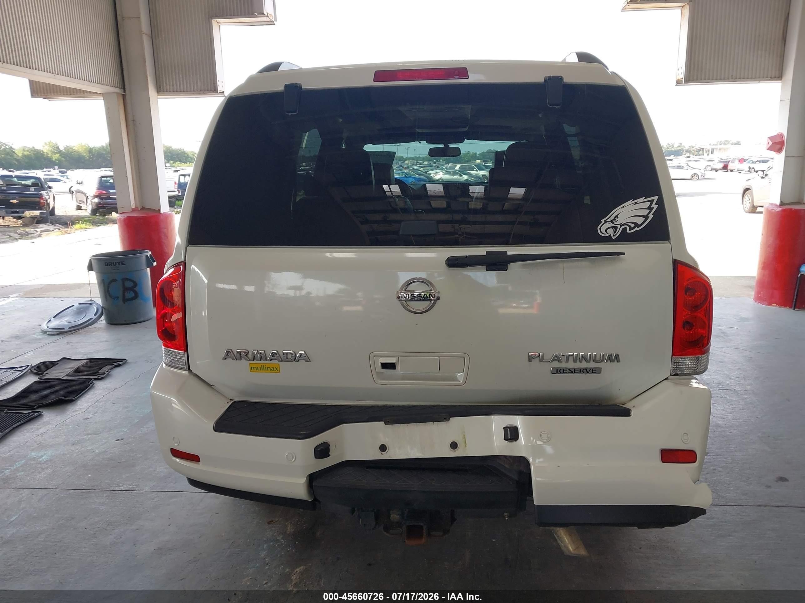 2014 Nissan Armada Platinum/sl/sv White vin: 5N1AA0NE9EN612502