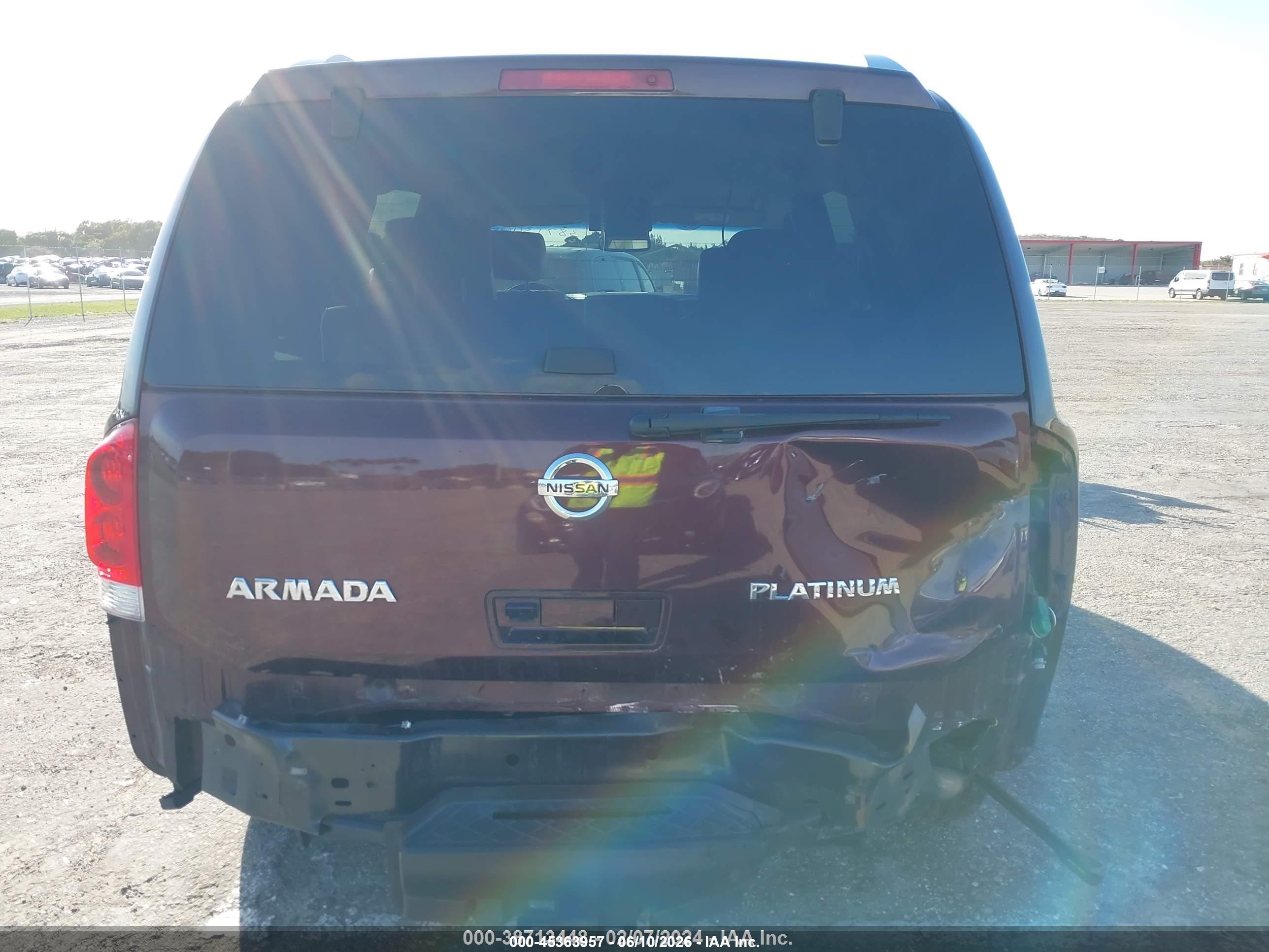 2015 Nissan Armada Platinum/sl/sv Red vin: 5N1AA0NEXFN620657