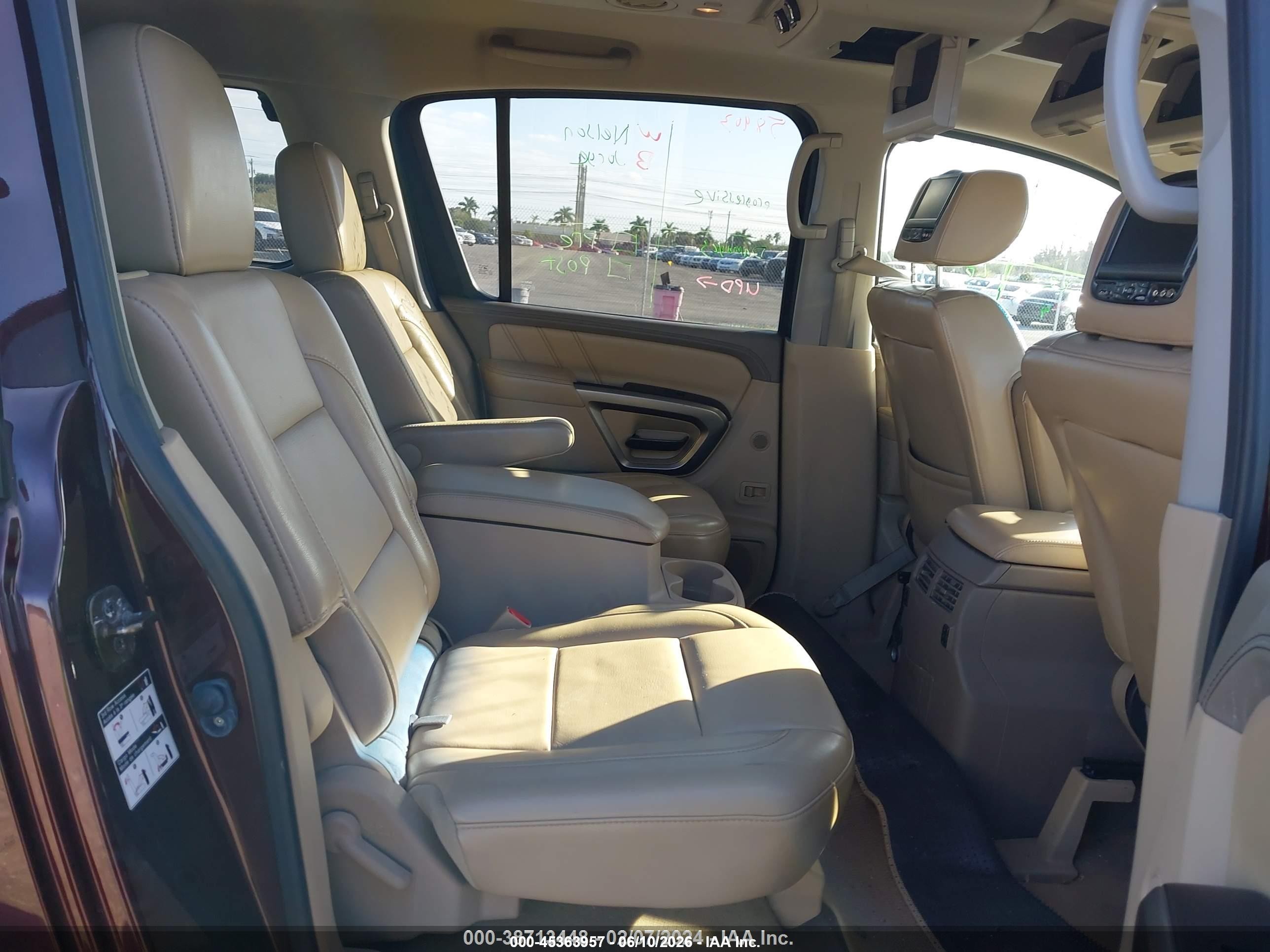 2015 Nissan Armada Platinum/sl/sv Red vin: 5N1AA0NEXFN620657