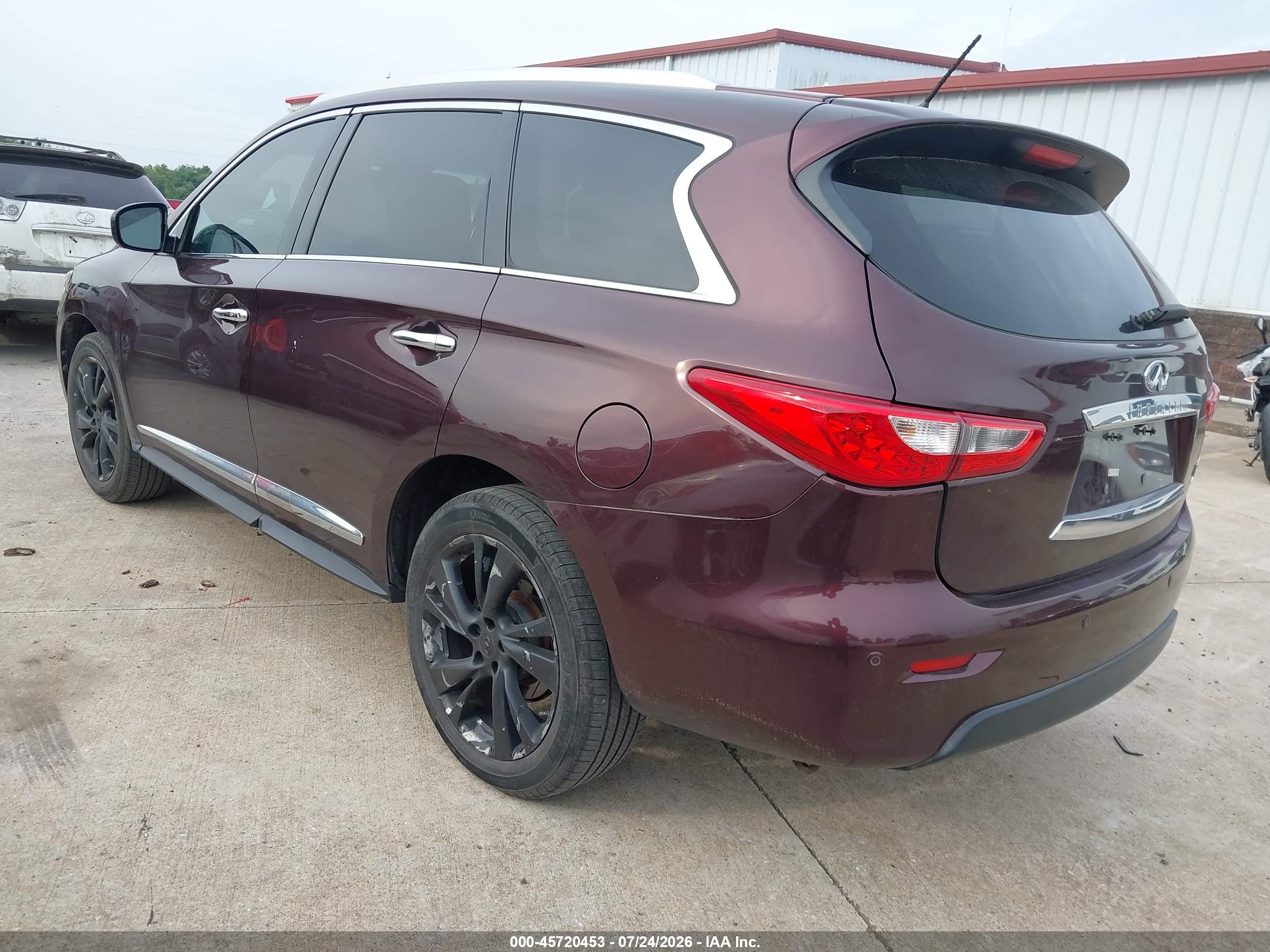 2013 Infiniti Jx35   Burgundy vin: 5N1AL0MM0DC307497