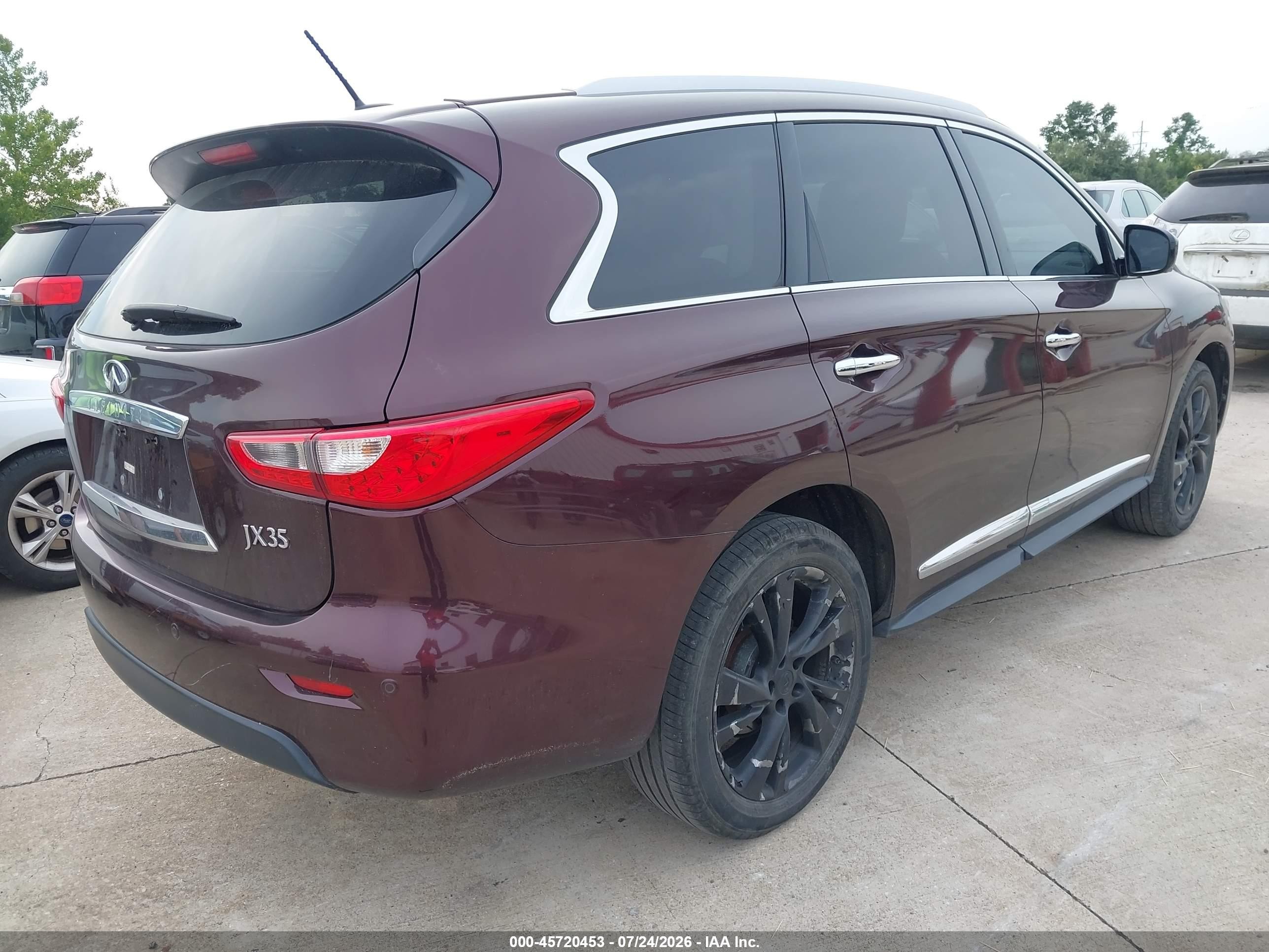 2013 Infiniti Jx35   Burgundy vin: 5N1AL0MM0DC307497