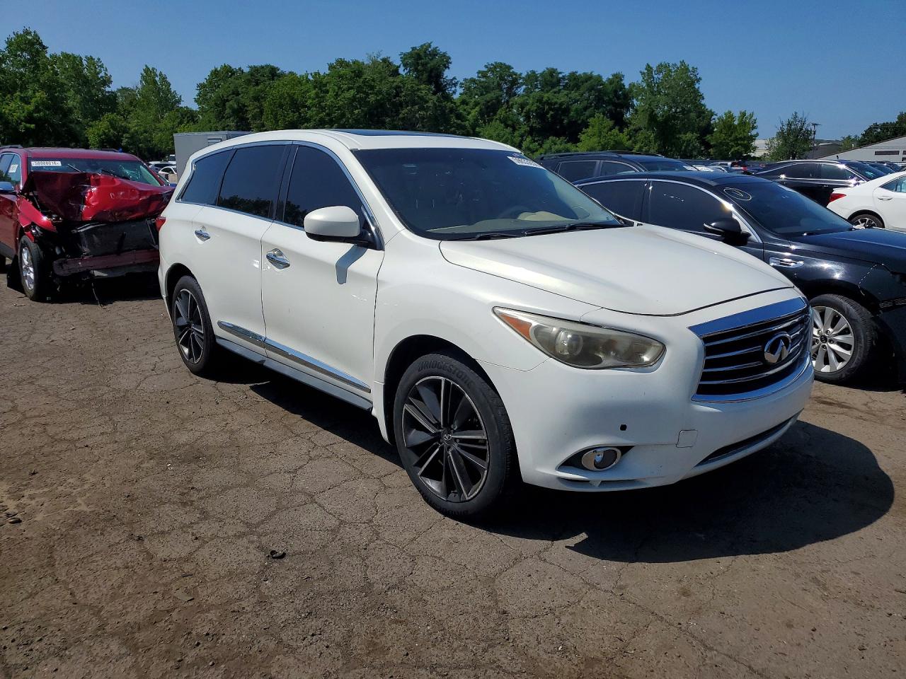 2013 Infiniti Jx35 Base White vin: 5N1AL0MM0DC314076