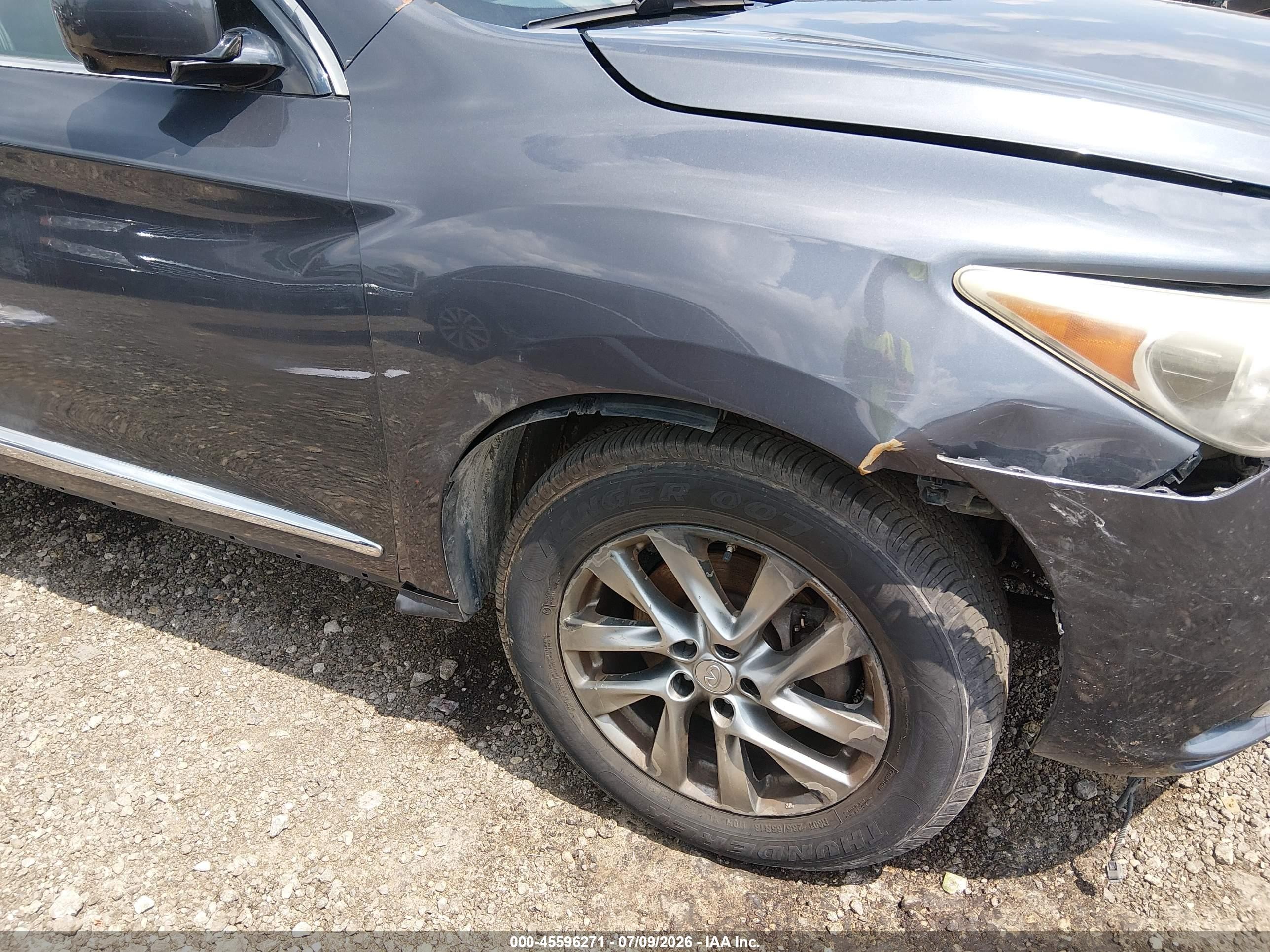 2013 Infiniti Jx35   Gray vin: 5N1AL0MM0DC326647