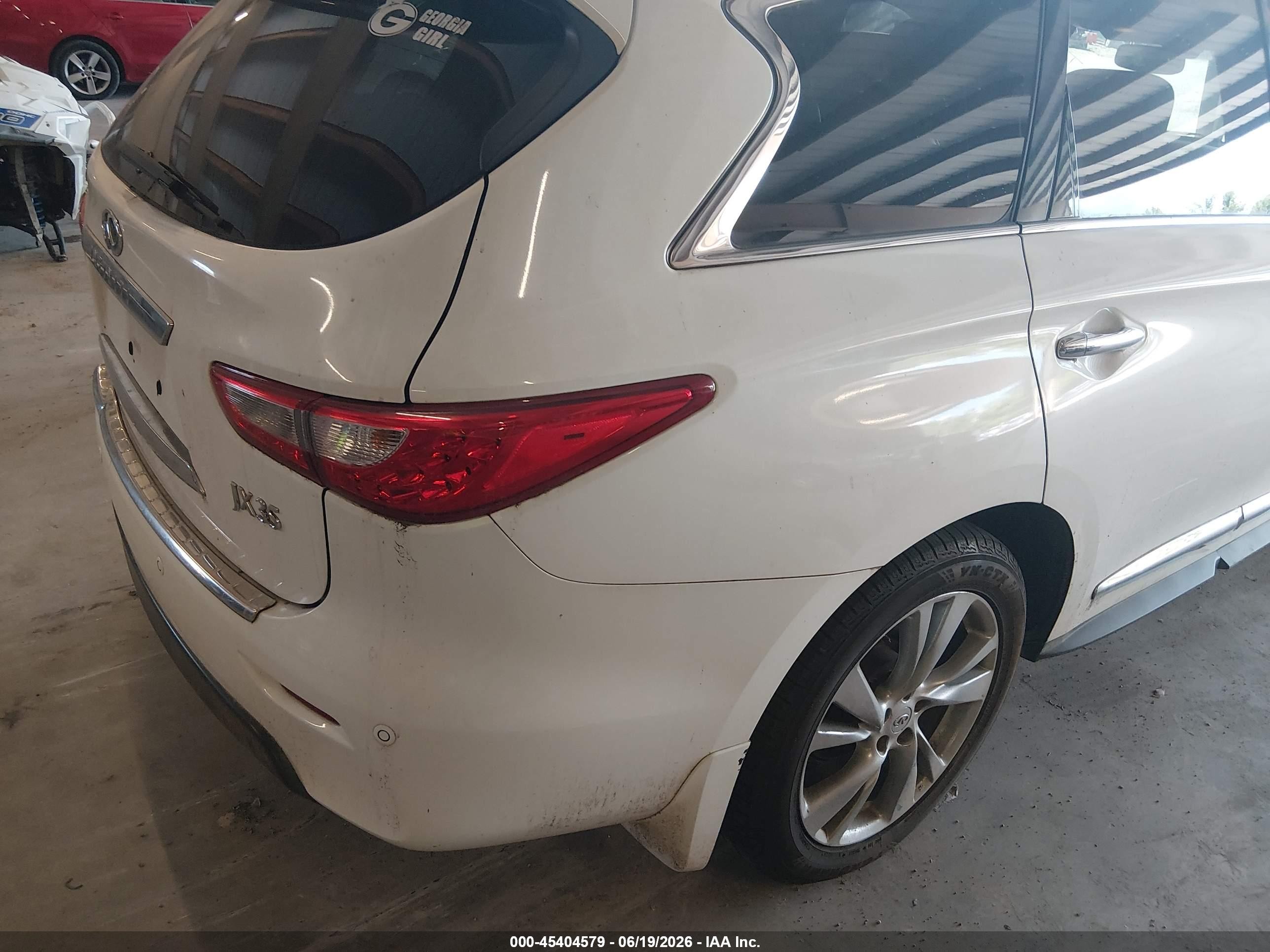 2013 Infiniti Jx35   White vin: 5N1AL0MM0DC349460