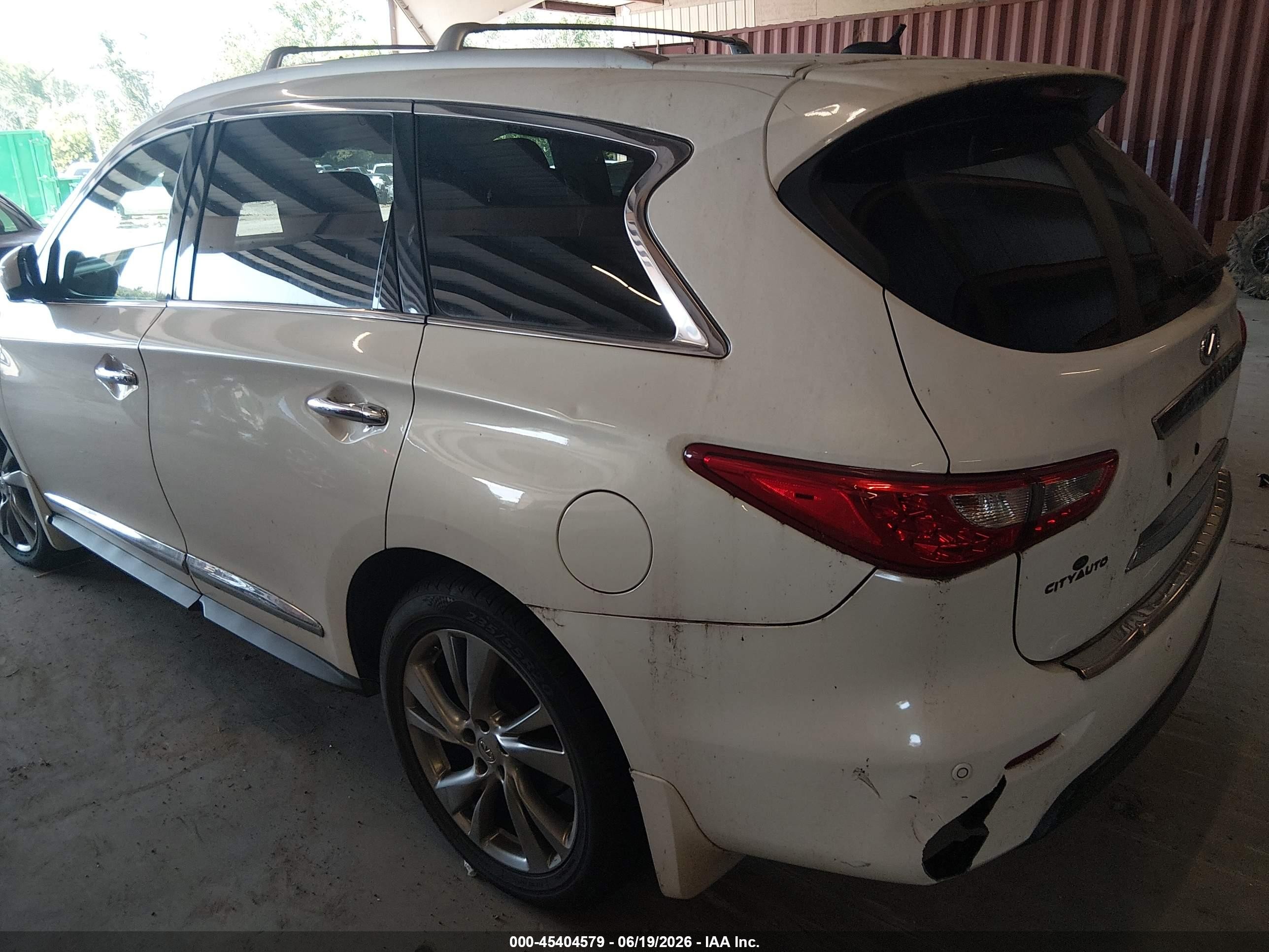 2013 Infiniti Jx35   White vin: 5N1AL0MM0DC349460