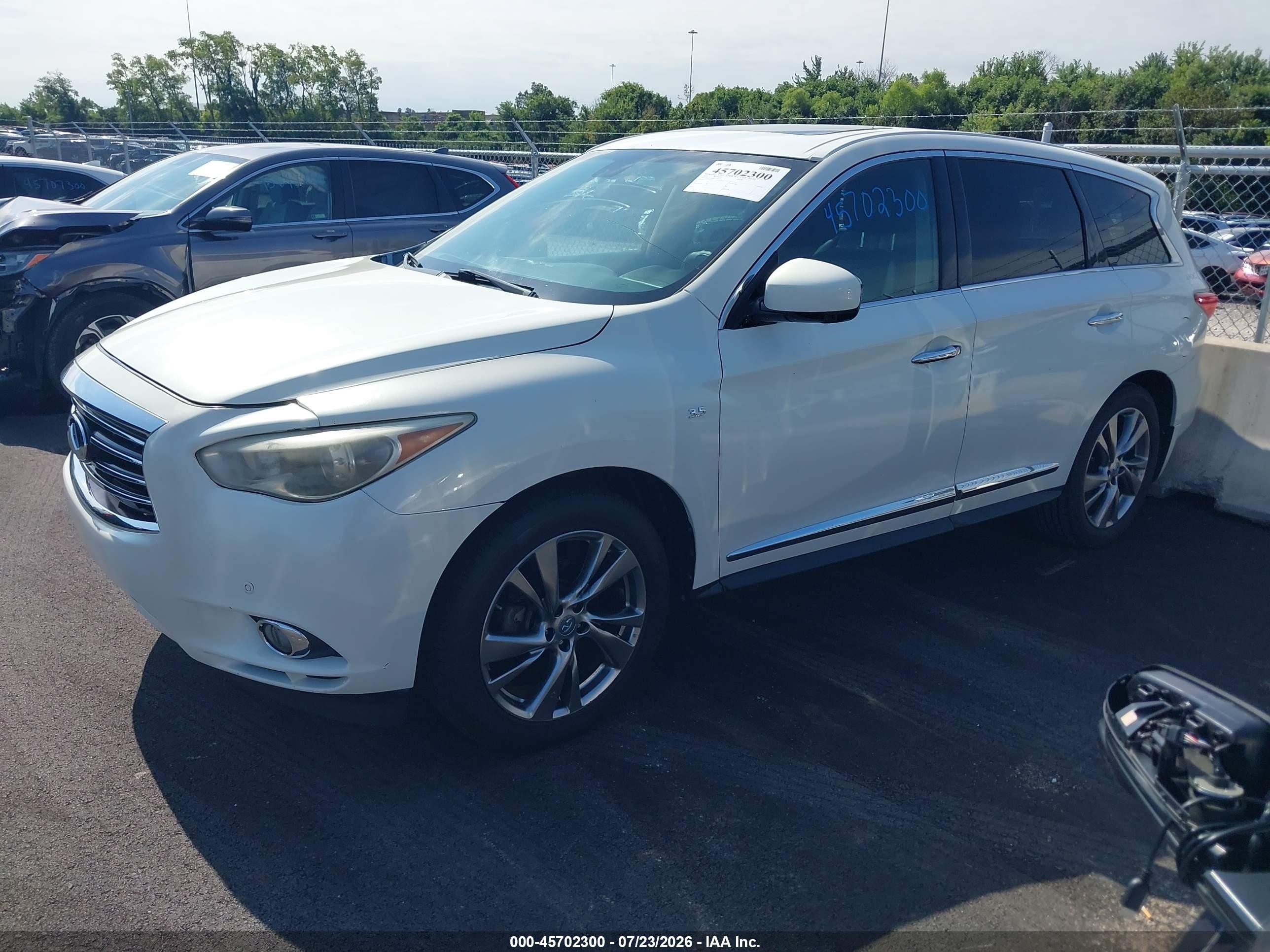 2014 Infiniti Qx60 White vin: 5N1AL0MM0EC500783
