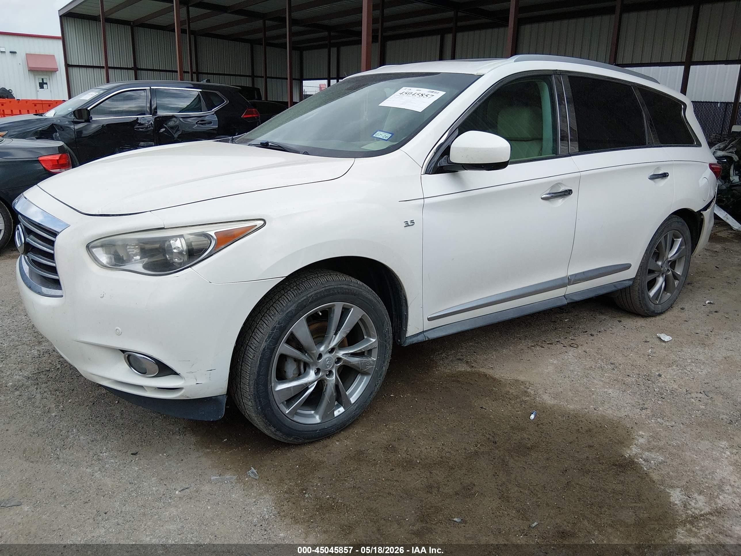 2014 Infiniti Qx60   White vin: 5N1AL0MM0EC501884