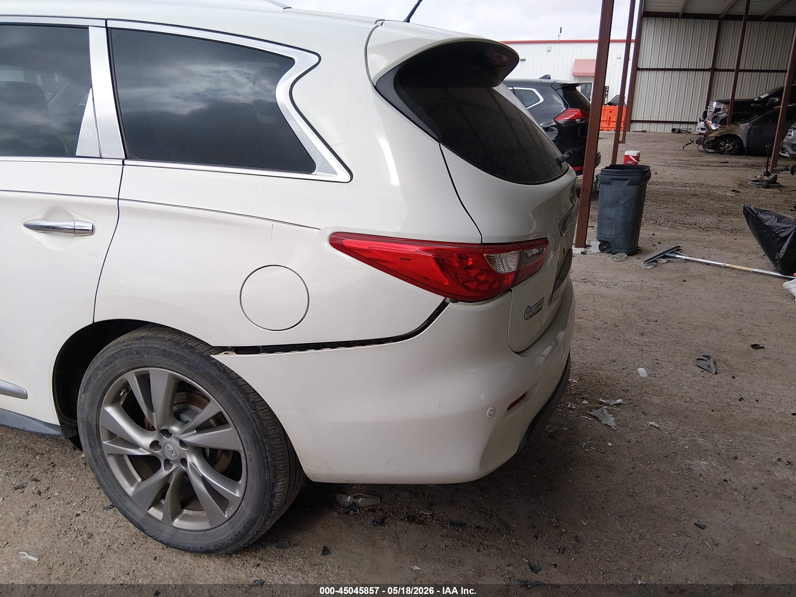 2014 Infiniti Qx60   White vin: 5N1AL0MM0EC501884