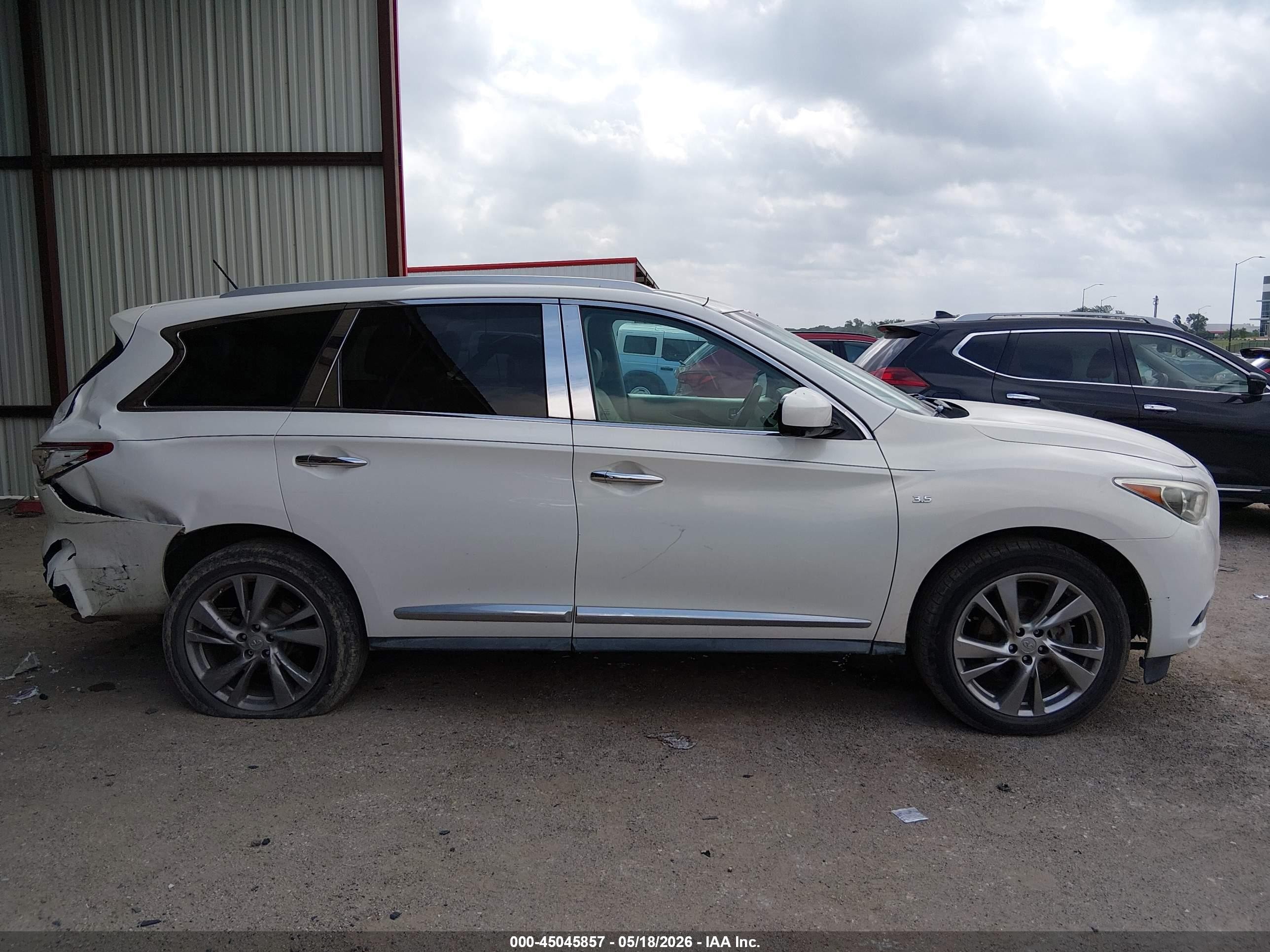 2014 Infiniti Qx60   White vin: 5N1AL0MM0EC501884