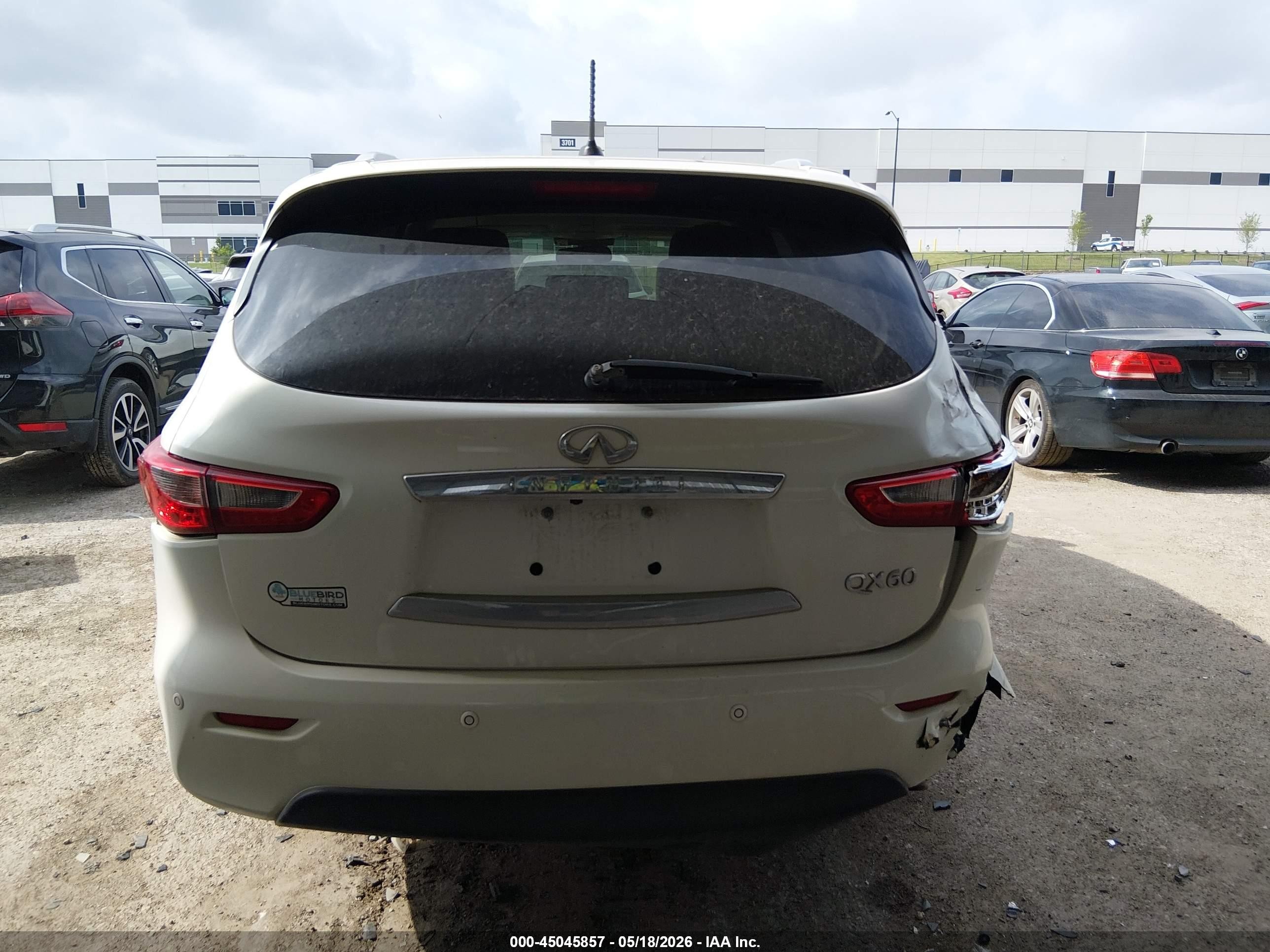 2014 Infiniti Qx60   White vin: 5N1AL0MM0EC501884
