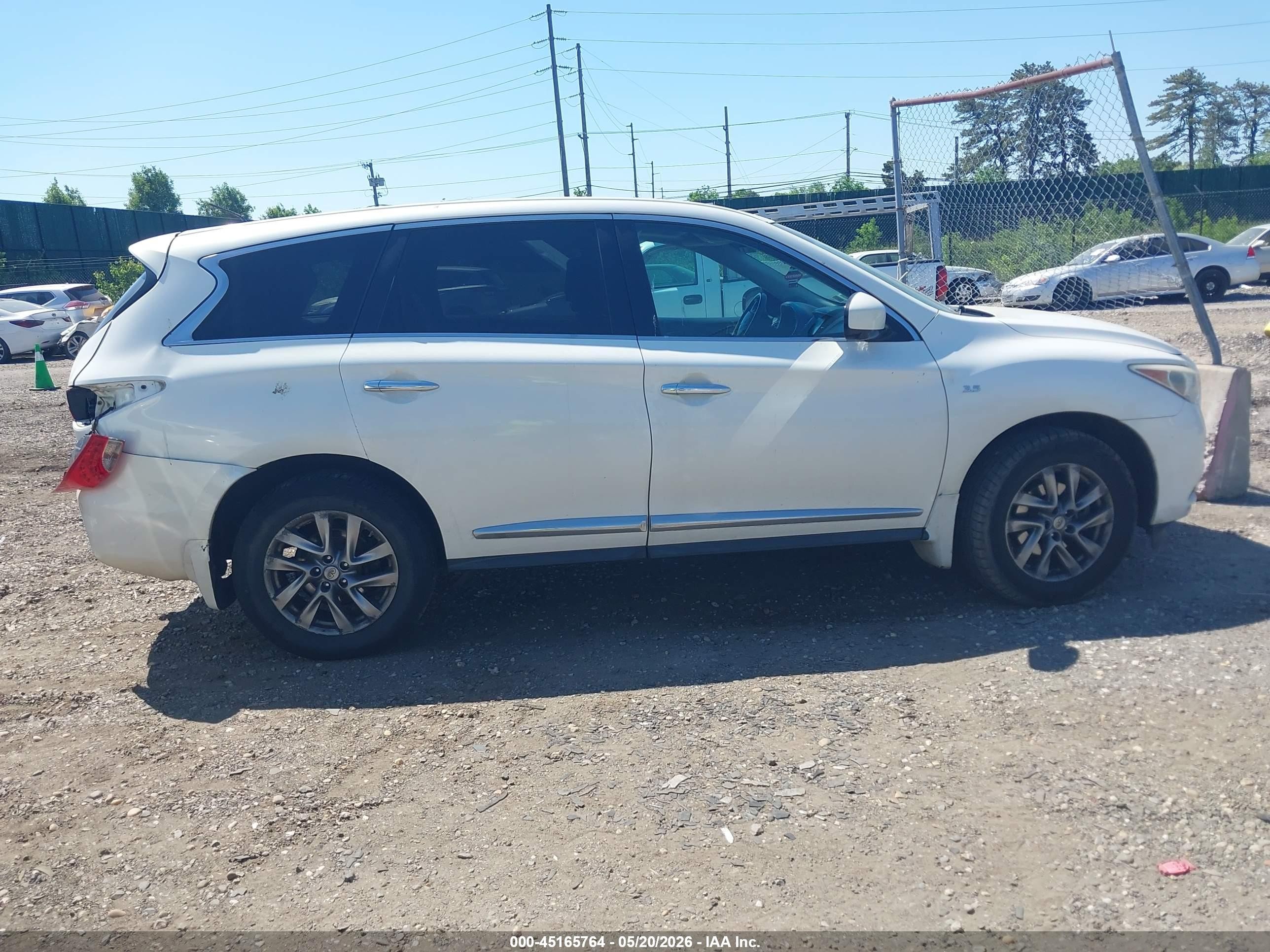 2014 Infiniti Qx60   White vin: 5N1AL0MM0EC513338
