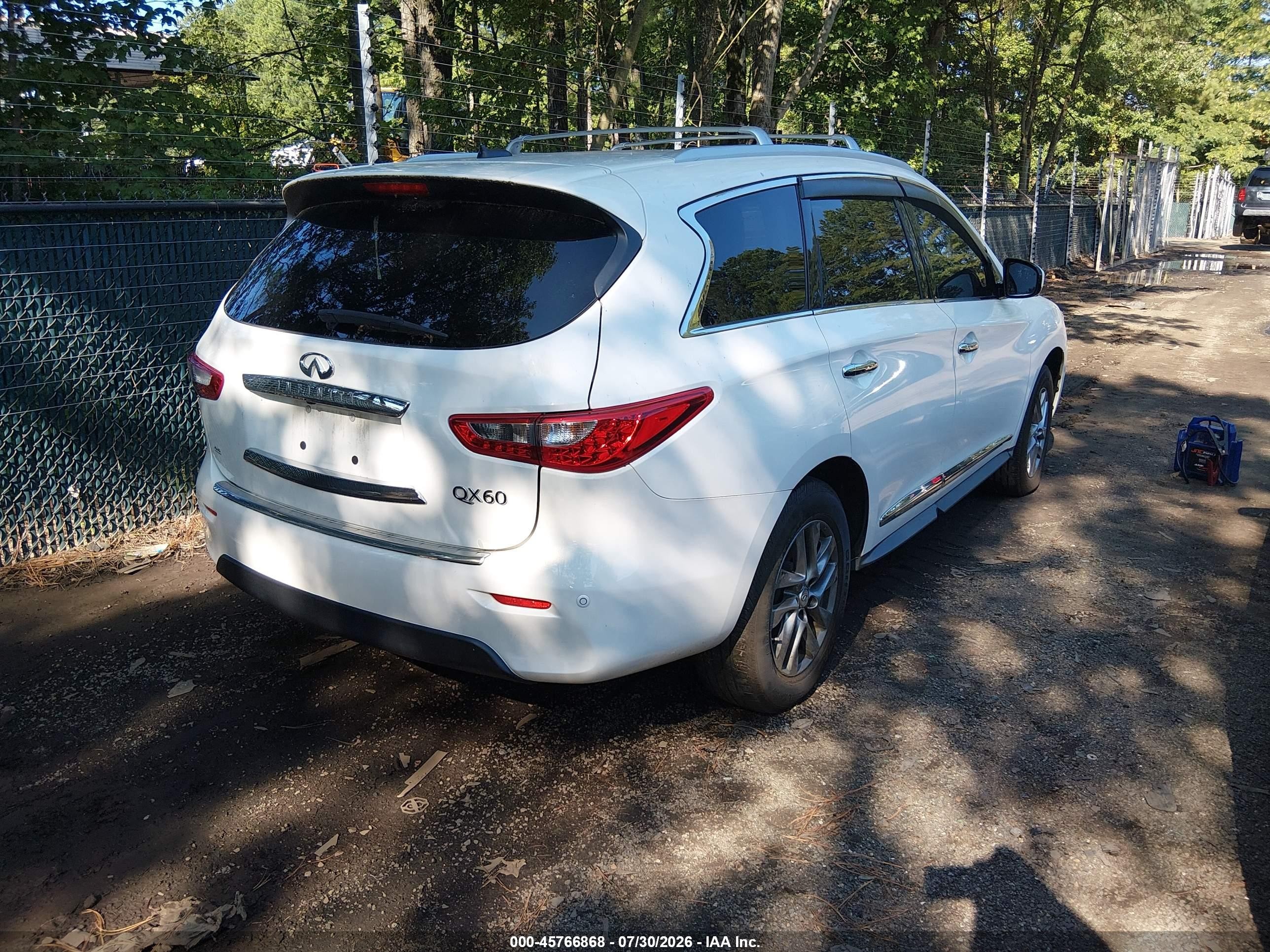 2014 Infiniti Qx60   White vin: 5N1AL0MM0EC526154