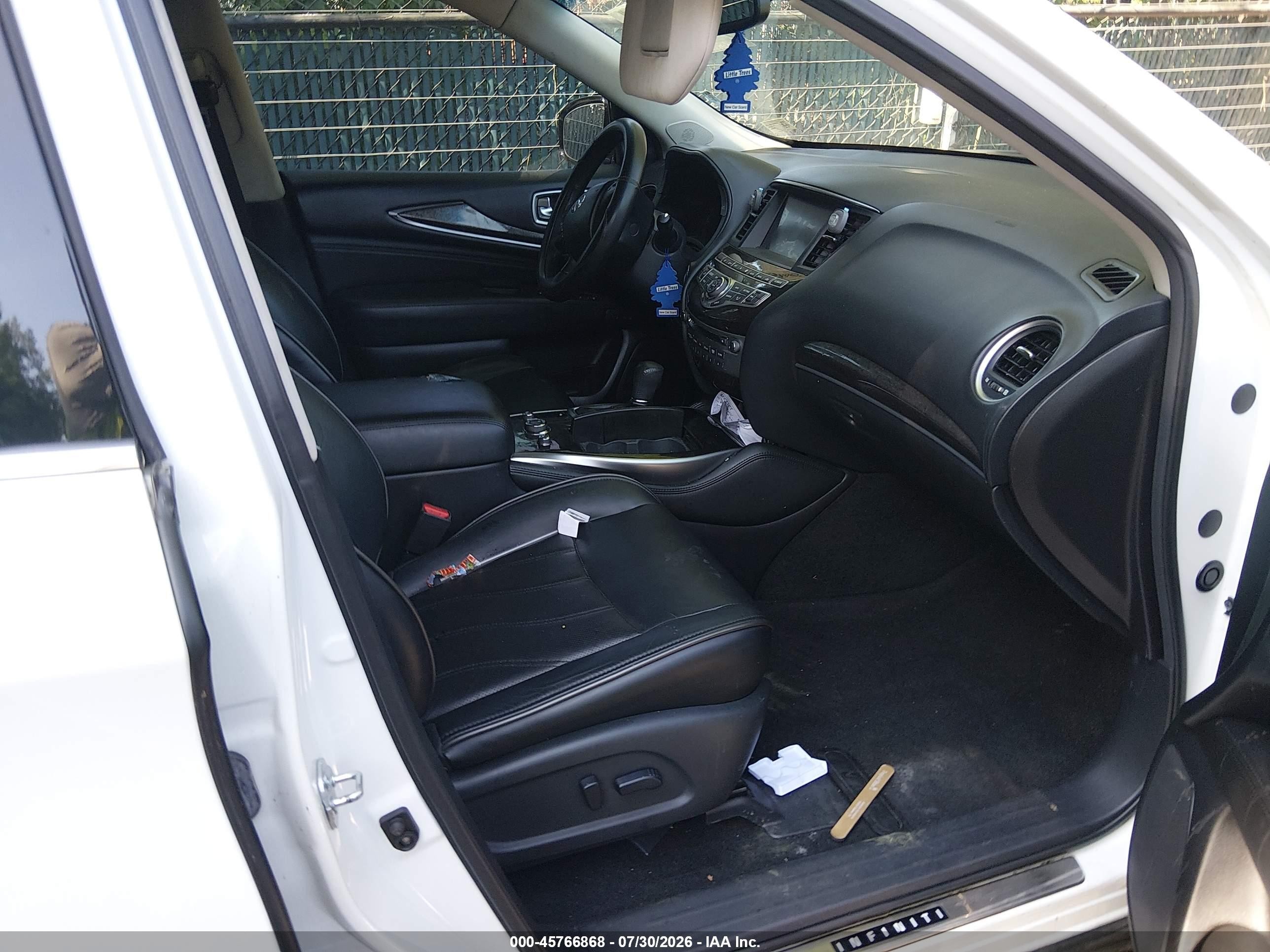 2014 Infiniti Qx60   White vin: 5N1AL0MM0EC526154