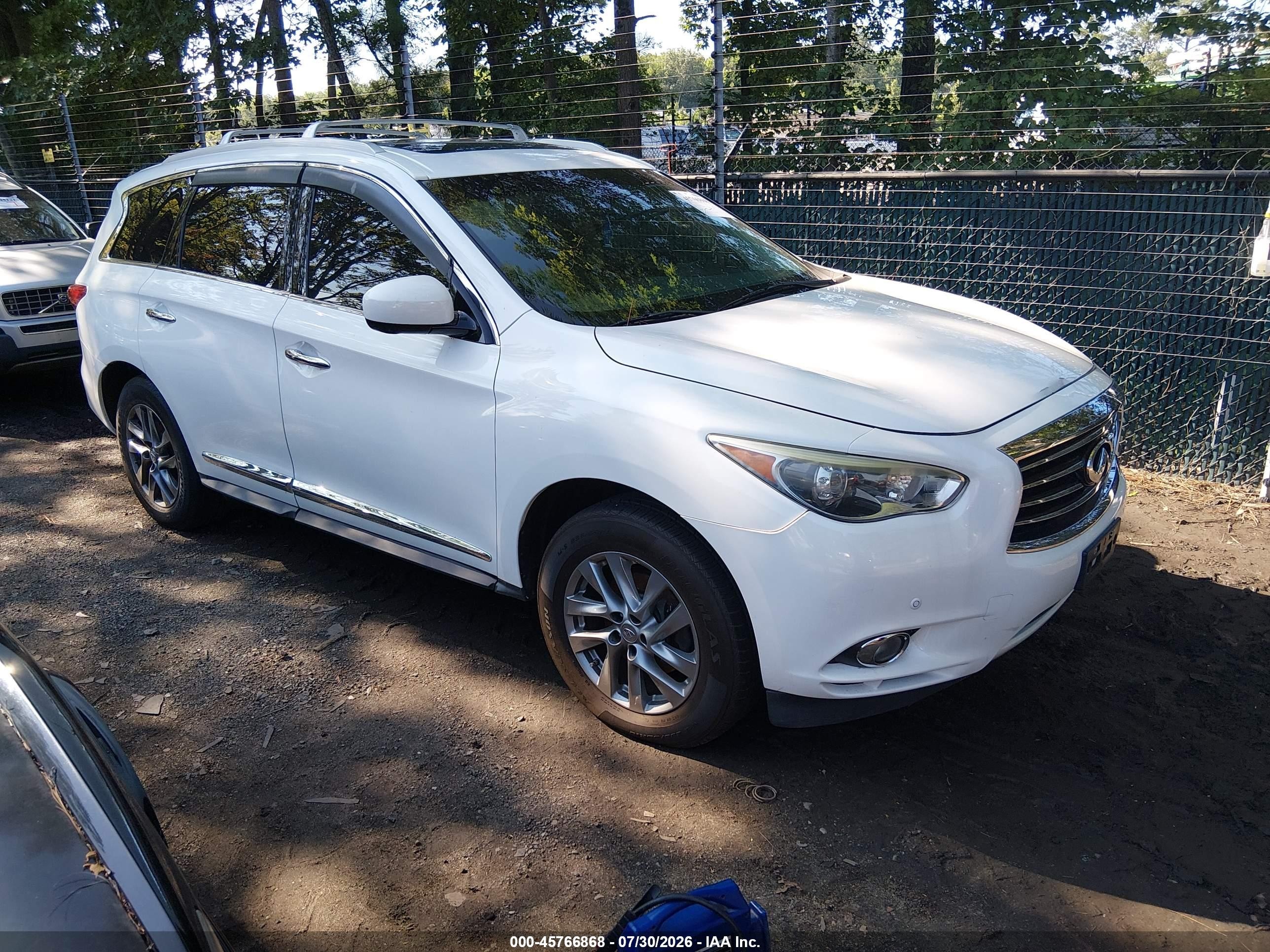 2014 Infiniti Qx60   White vin: 5N1AL0MM0EC526154