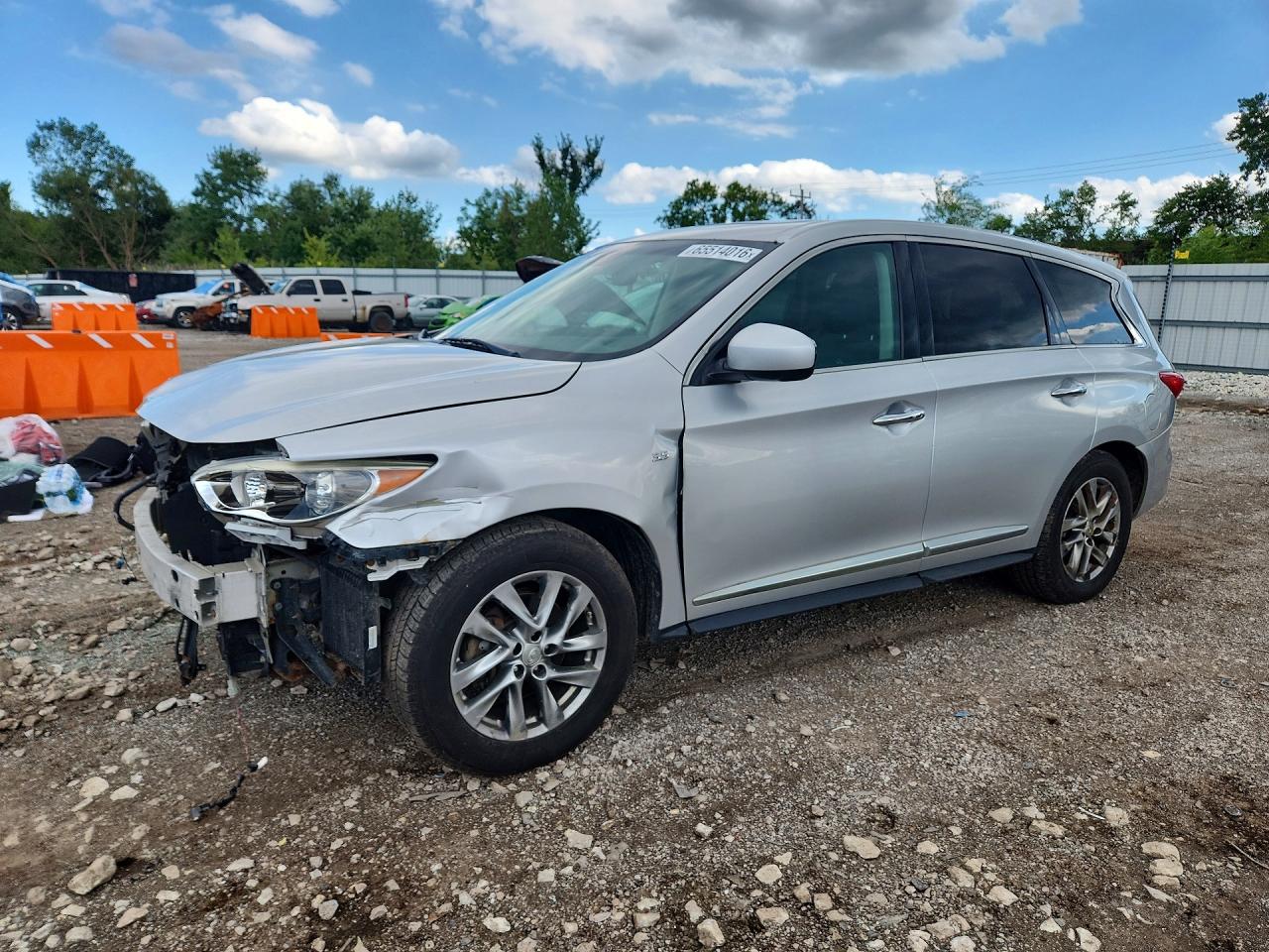 2014 Infiniti Qx60 Base Silver vin: 5N1AL0MM0EC535744