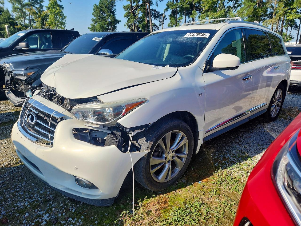 2014 Infiniti Qx60 Base White vin: 5N1AL0MM0EC552334