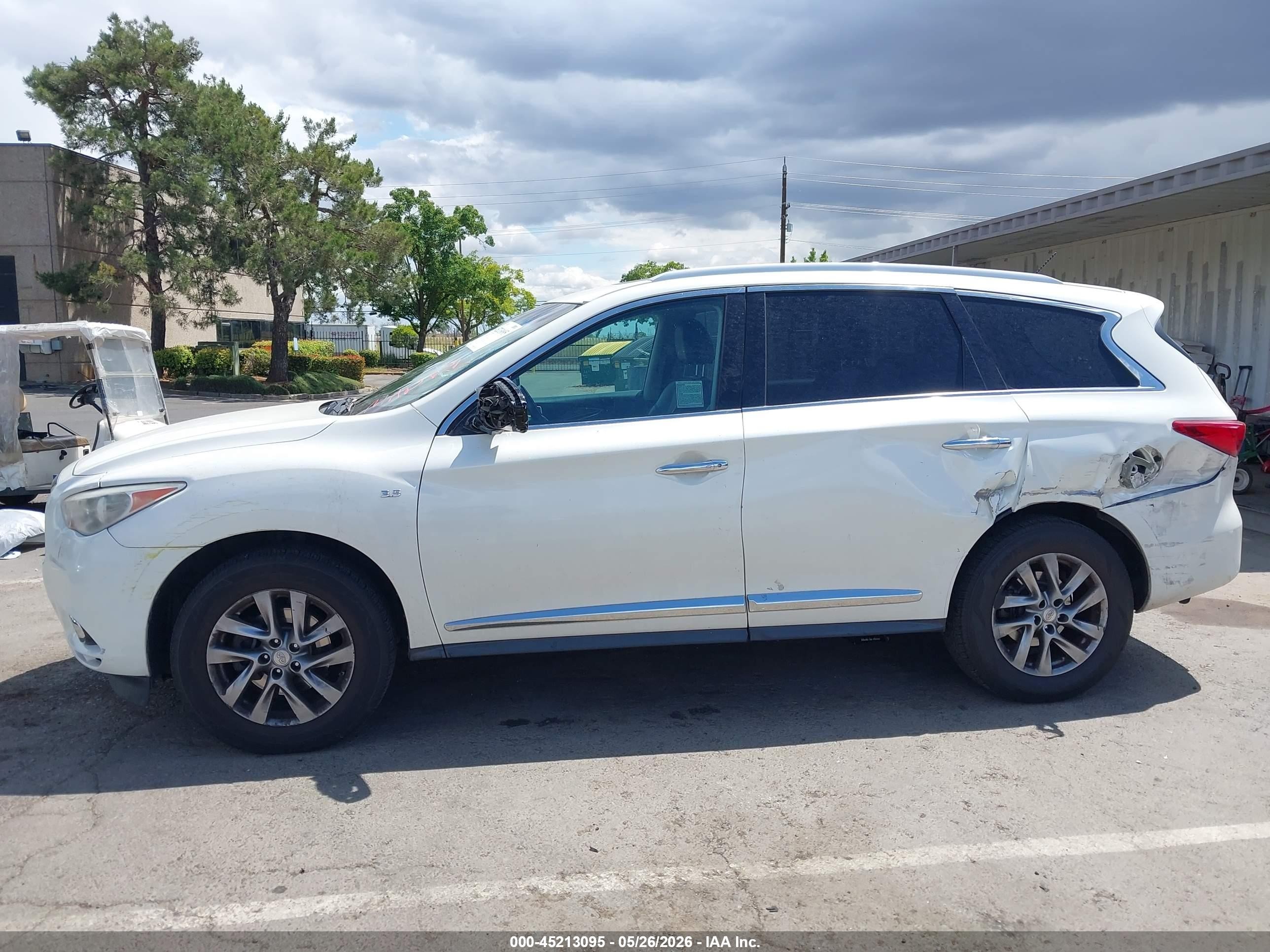 2015 Infiniti Qx60 White vin: 5N1AL0MM0FC501157