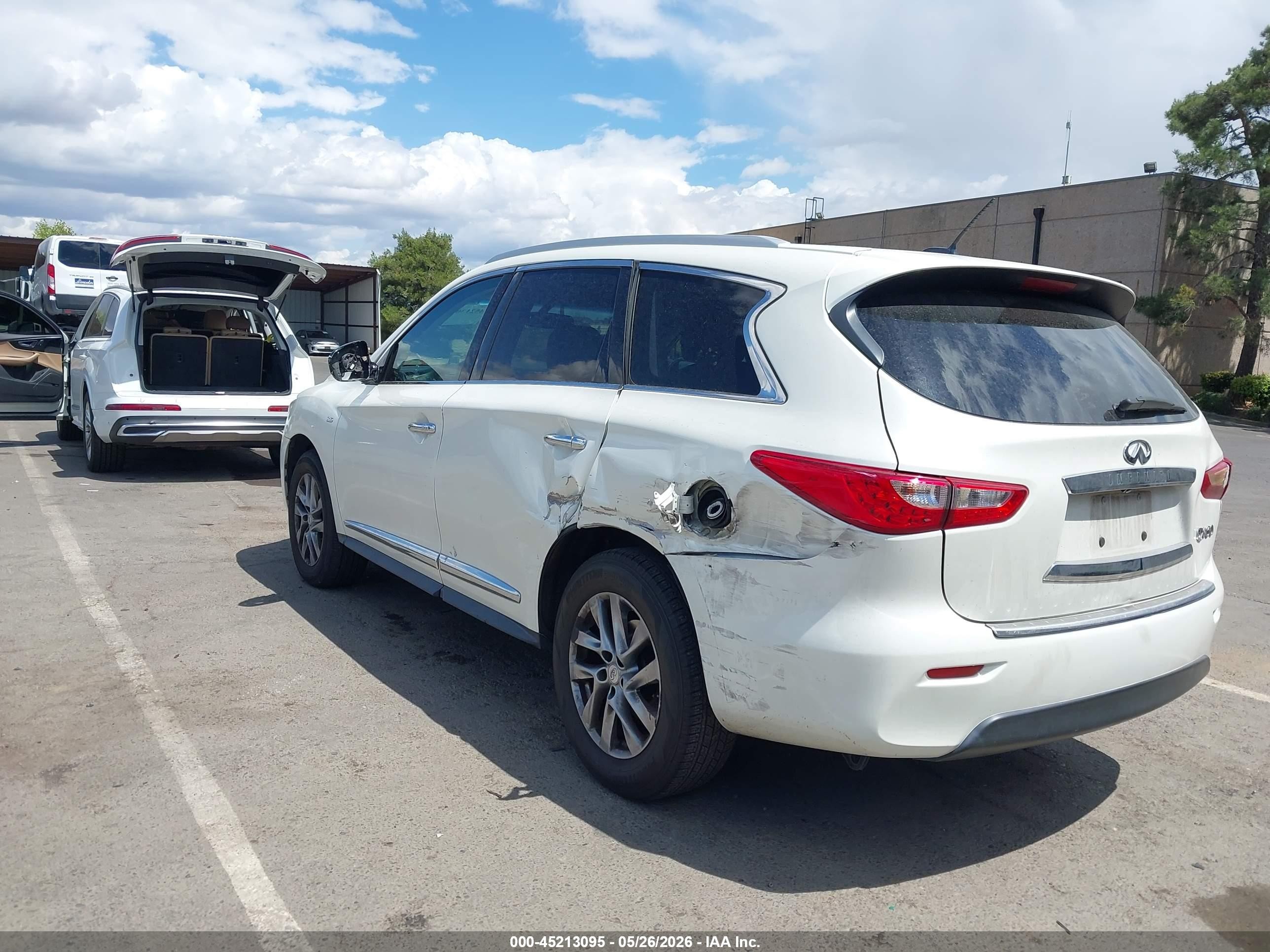 2015 Infiniti Qx60 White vin: 5N1AL0MM0FC501157