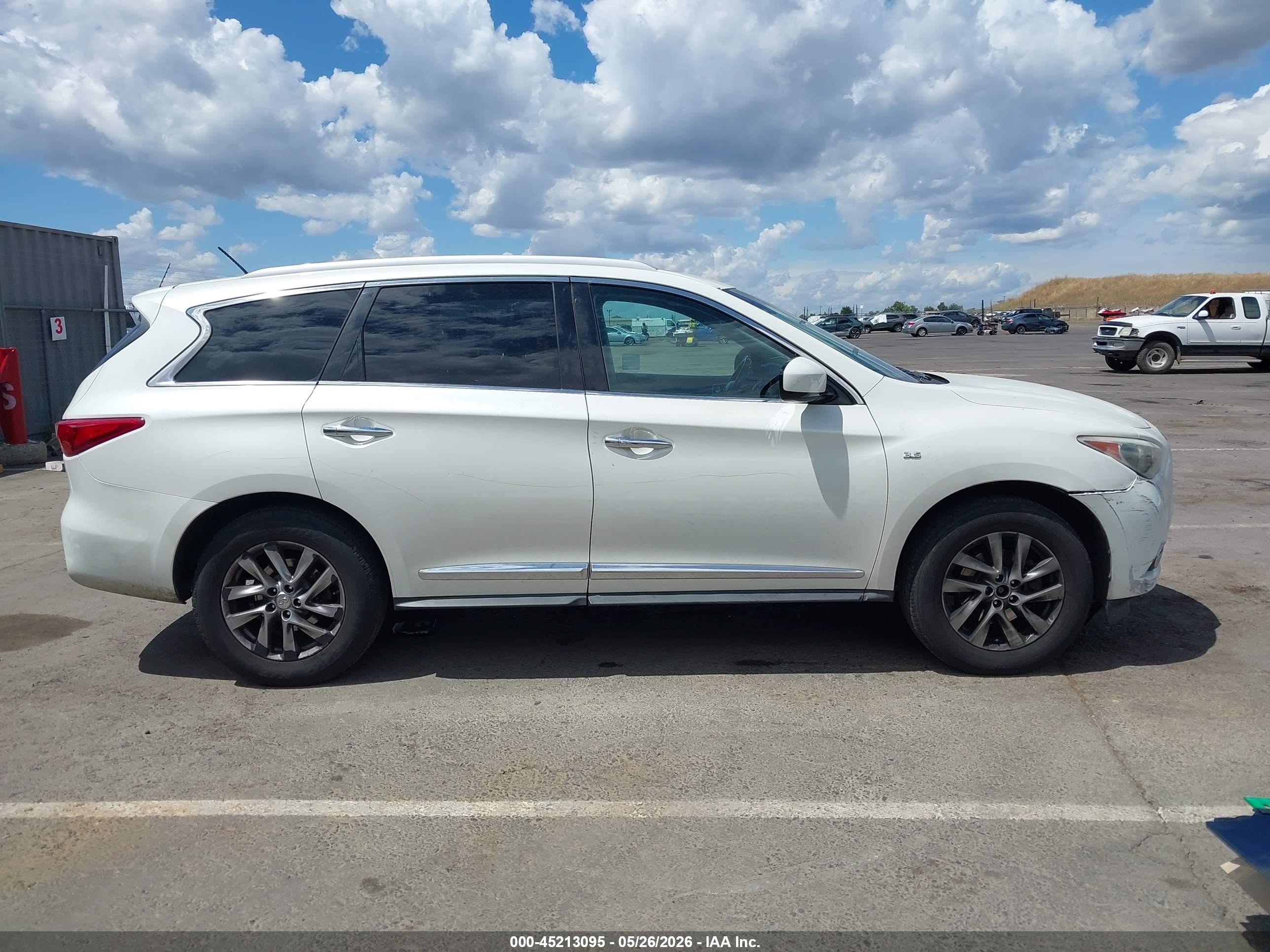 2015 Infiniti Qx60 White vin: 5N1AL0MM0FC501157