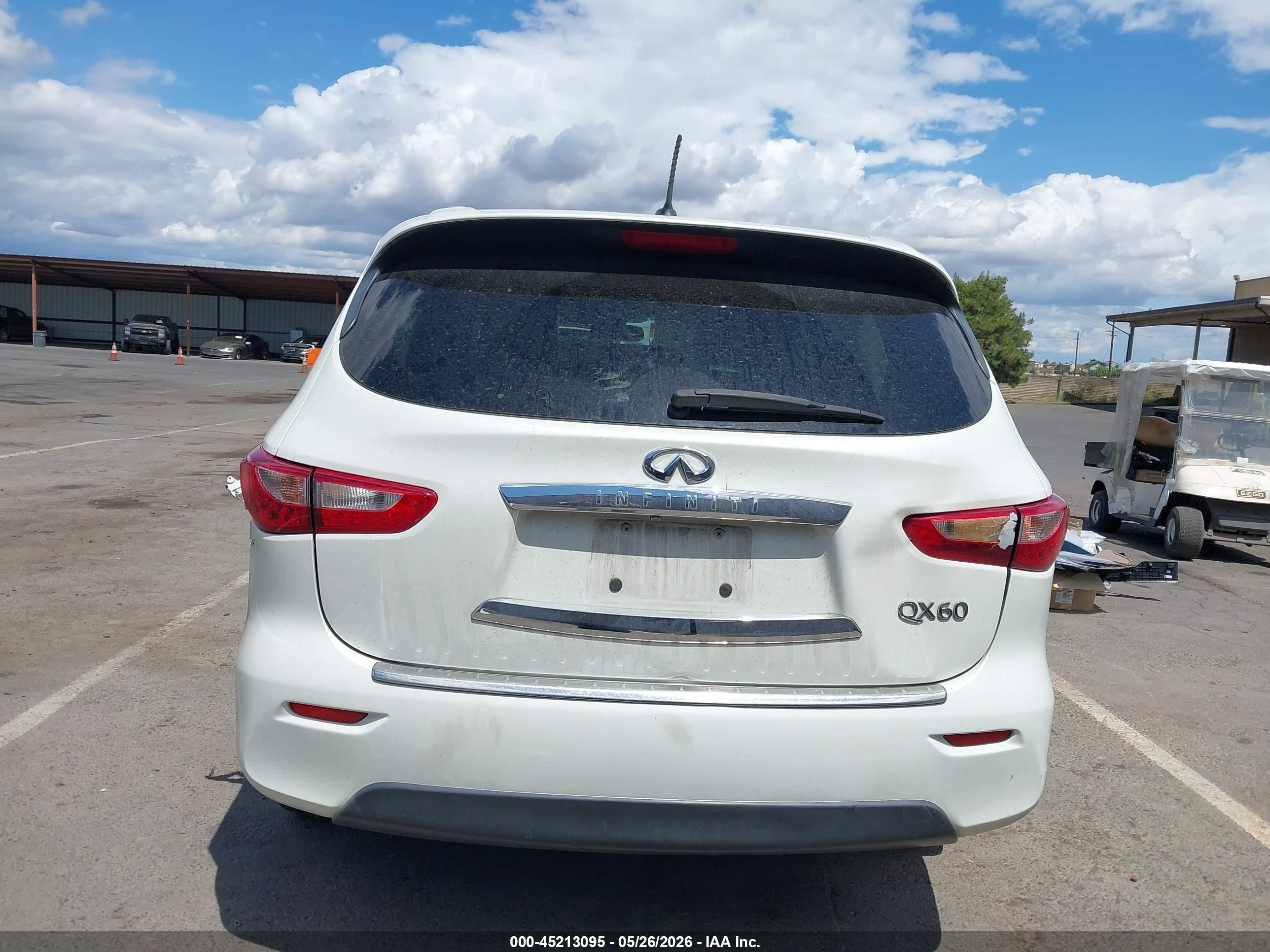 2015 Infiniti Qx60 White vin: 5N1AL0MM0FC501157