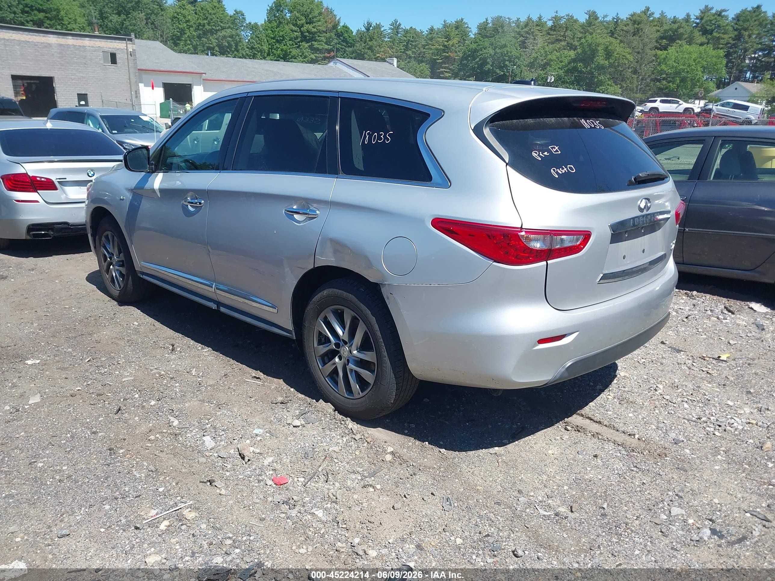 2015 Infiniti Qx60   Silver vin: 5N1AL0MM0FC516306