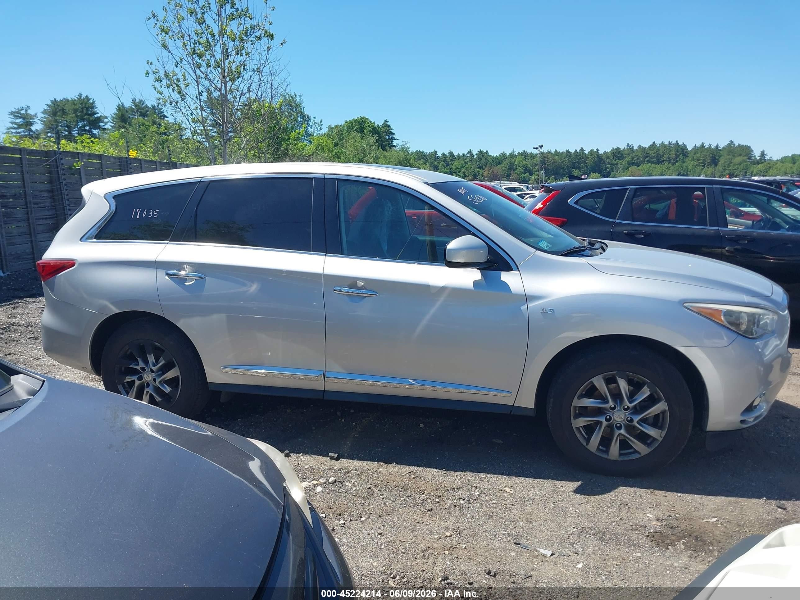 2015 Infiniti Qx60   Silver vin: 5N1AL0MM0FC516306