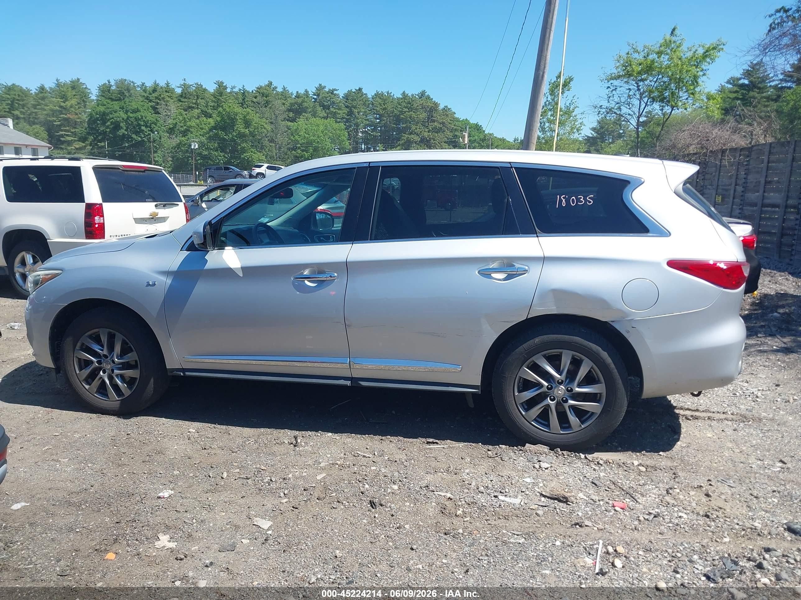 2015 Infiniti Qx60   Silver vin: 5N1AL0MM0FC516306