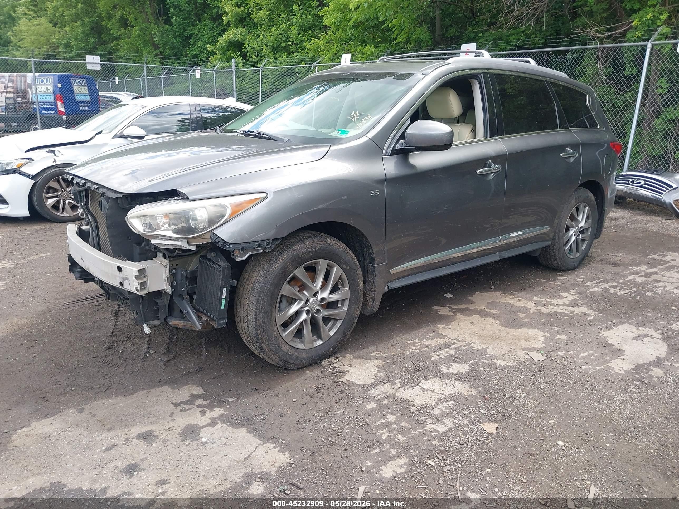 2015 Infiniti Qx60   Gray vin: 5N1AL0MM0FC520114