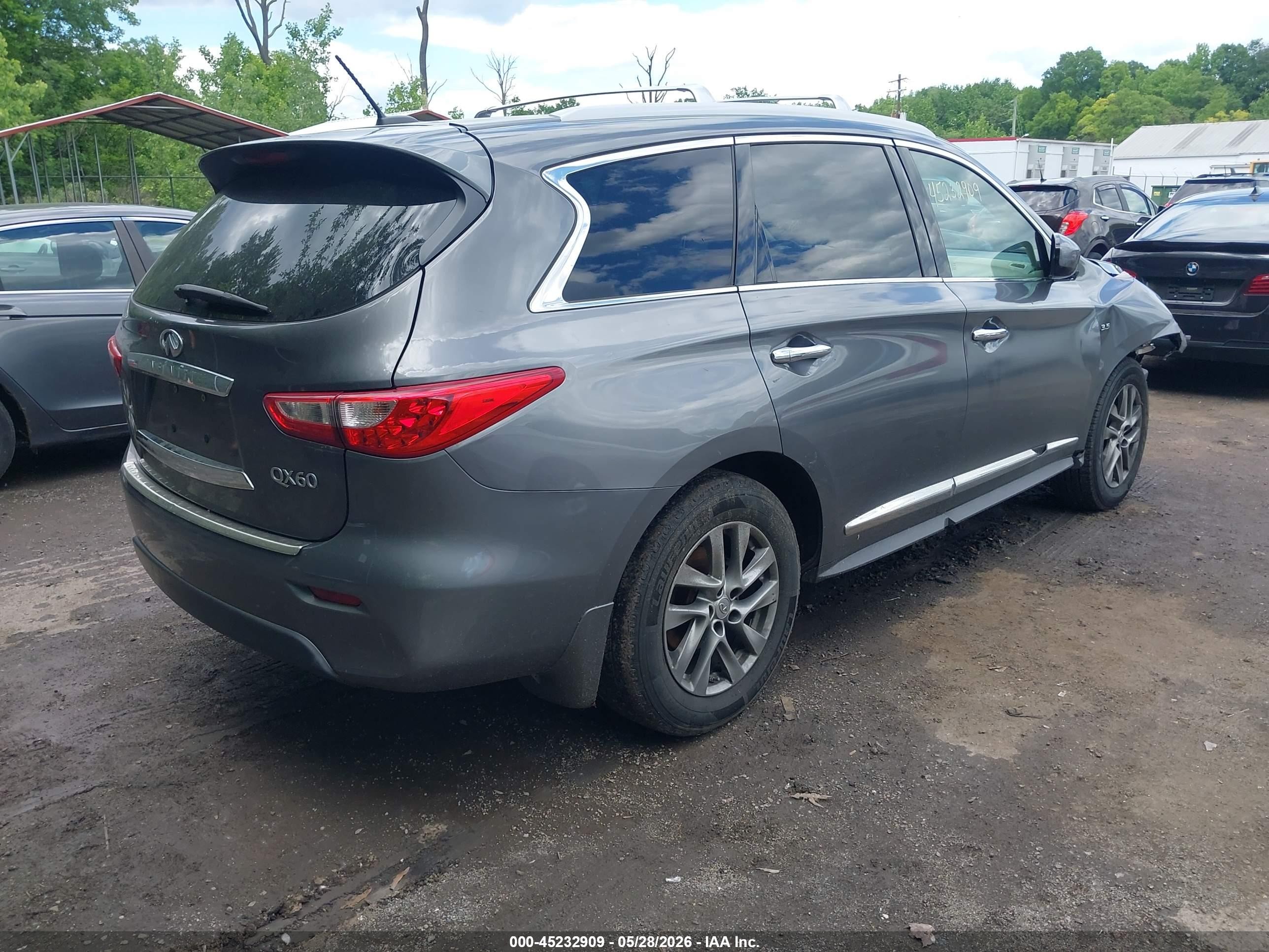 2015 Infiniti Qx60   Gray vin: 5N1AL0MM0FC520114
