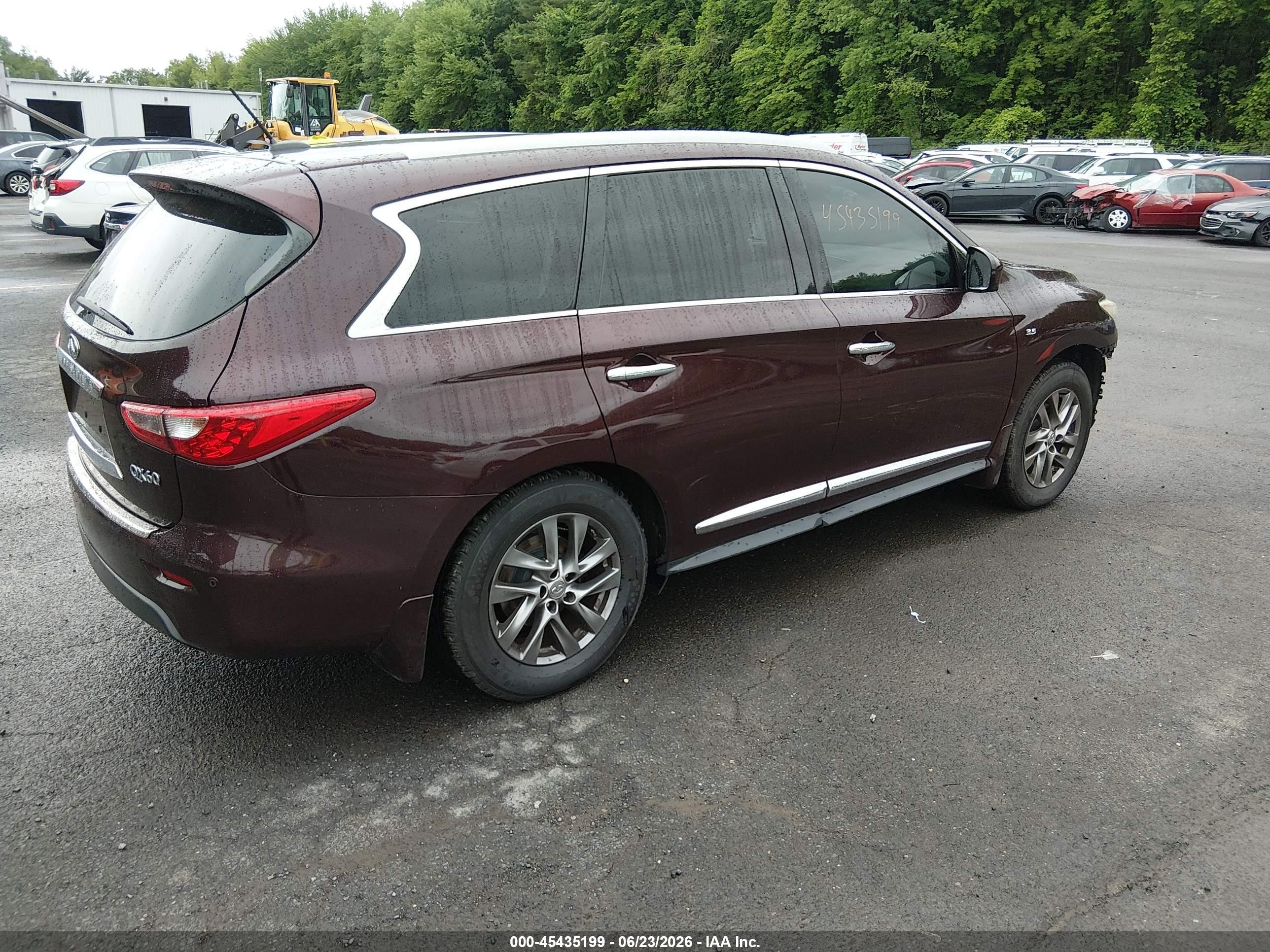 2015 Infiniti Qx60   Maroon vin: 5N1AL0MM0FC545238