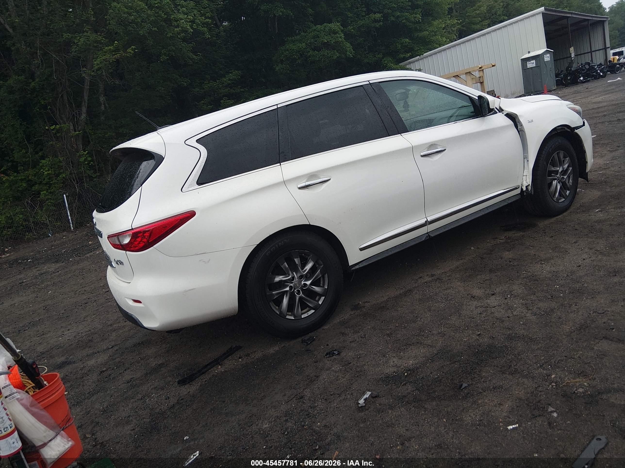 2015 Infiniti Qx60 White vin: 5N1AL0MM0FC551945