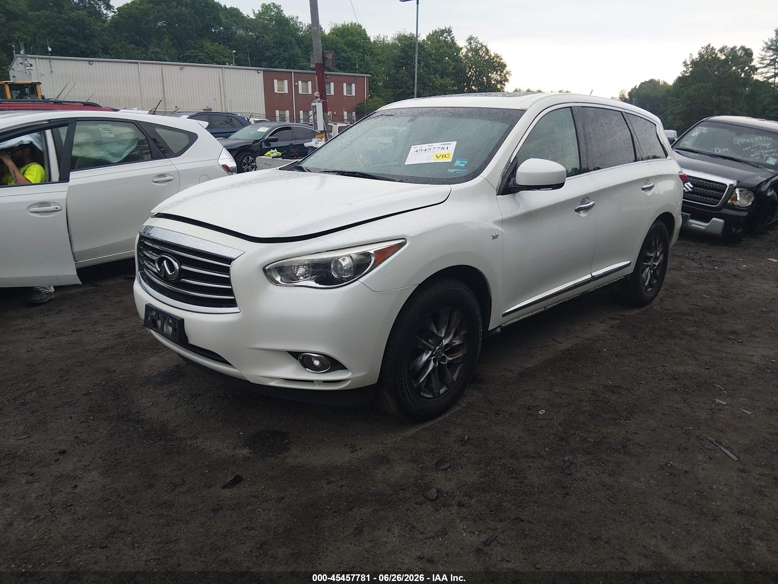 2015 Infiniti Qx60 White vin: 5N1AL0MM0FC551945