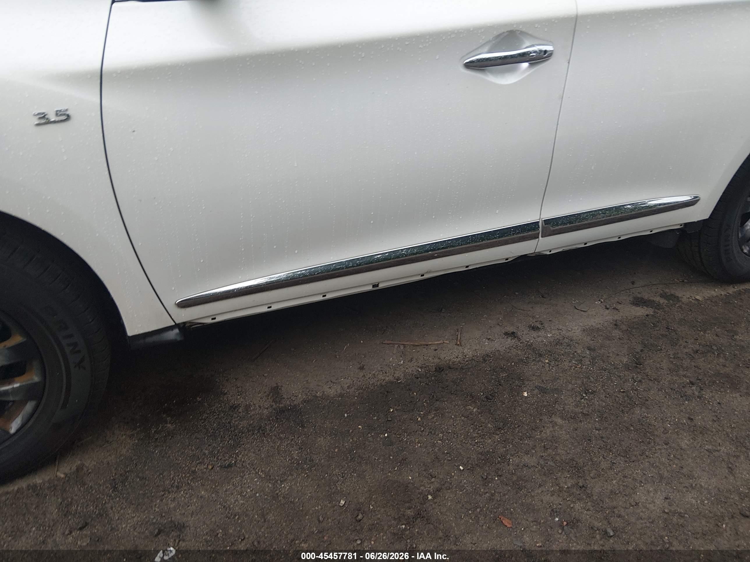2015 Infiniti Qx60 White vin: 5N1AL0MM0FC551945