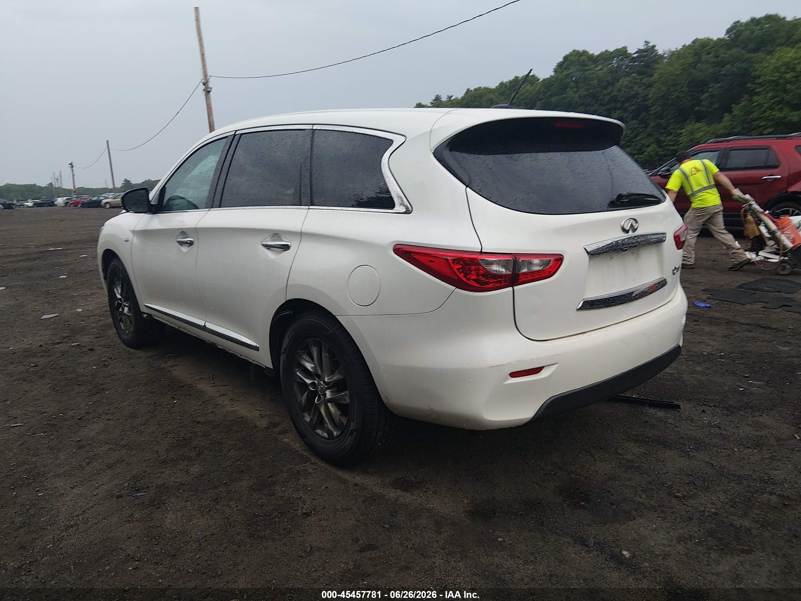 2015 Infiniti Qx60 White vin: 5N1AL0MM0FC551945