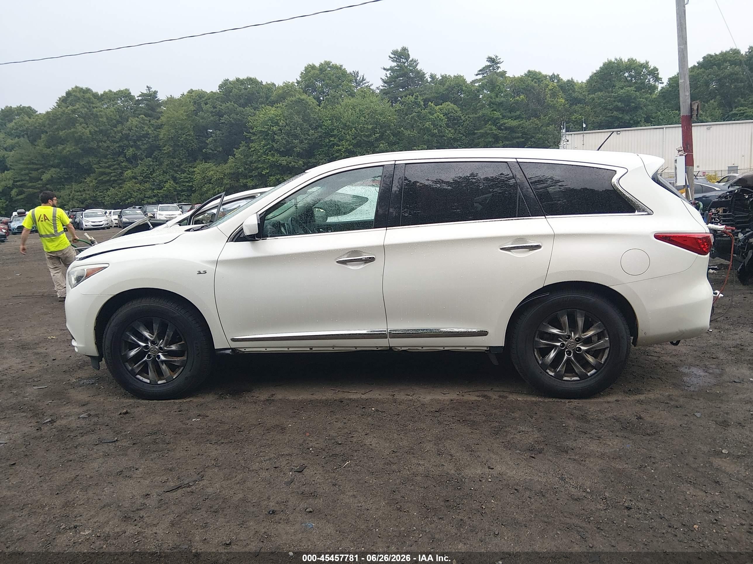 2015 Infiniti Qx60 White vin: 5N1AL0MM0FC551945