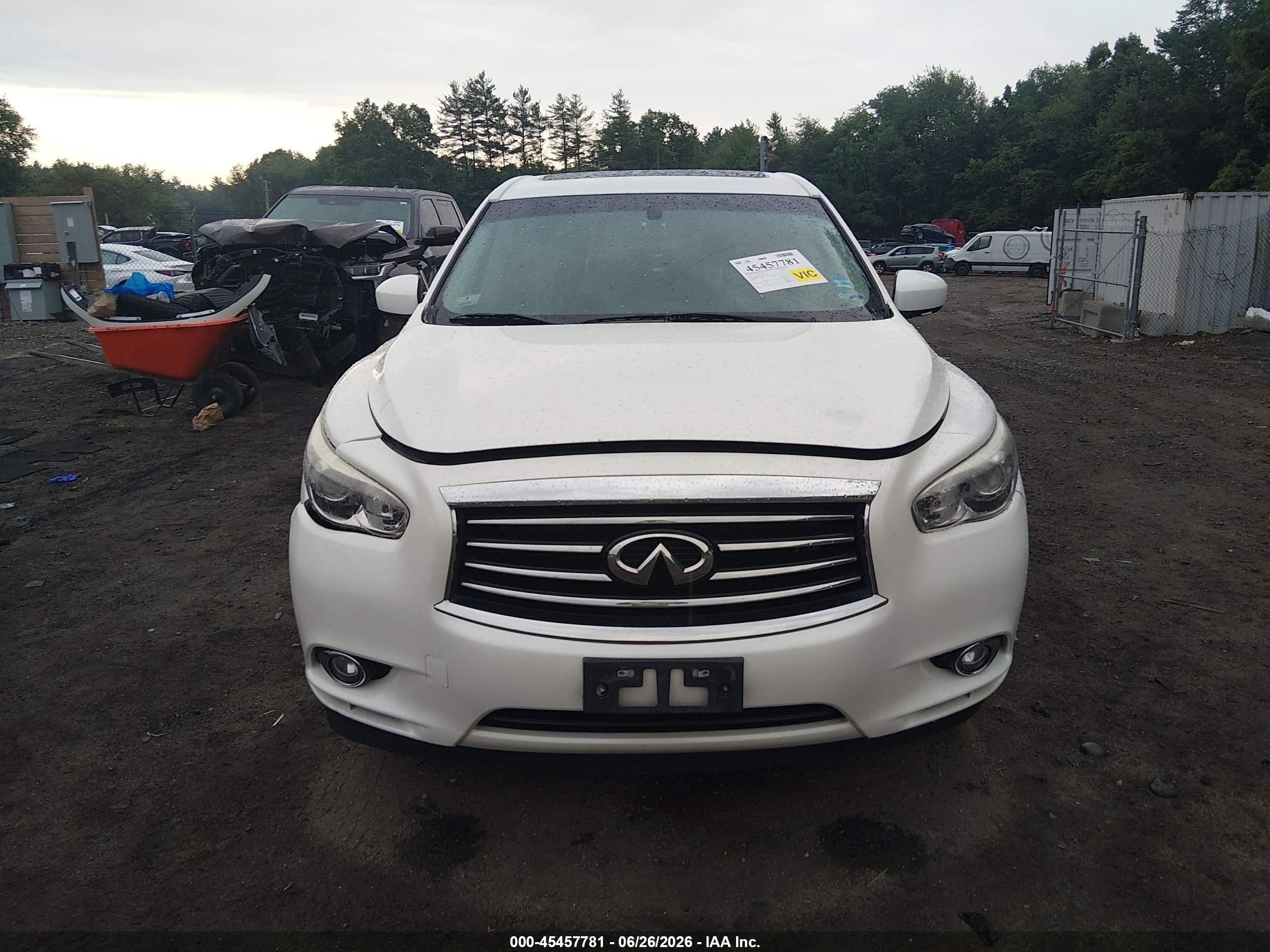 2015 Infiniti Qx60 White vin: 5N1AL0MM0FC551945