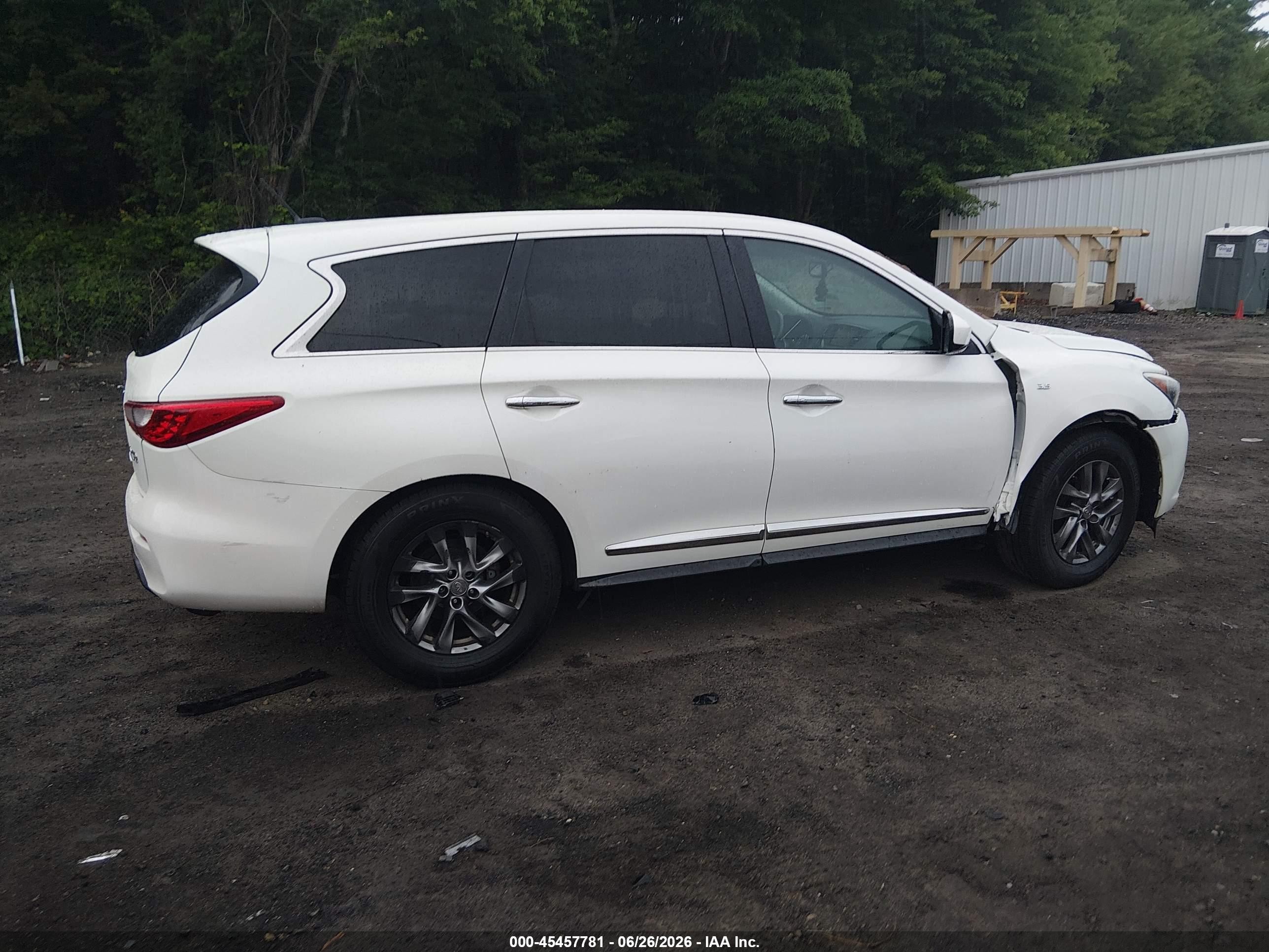 2015 Infiniti Qx60 White vin: 5N1AL0MM0FC551945