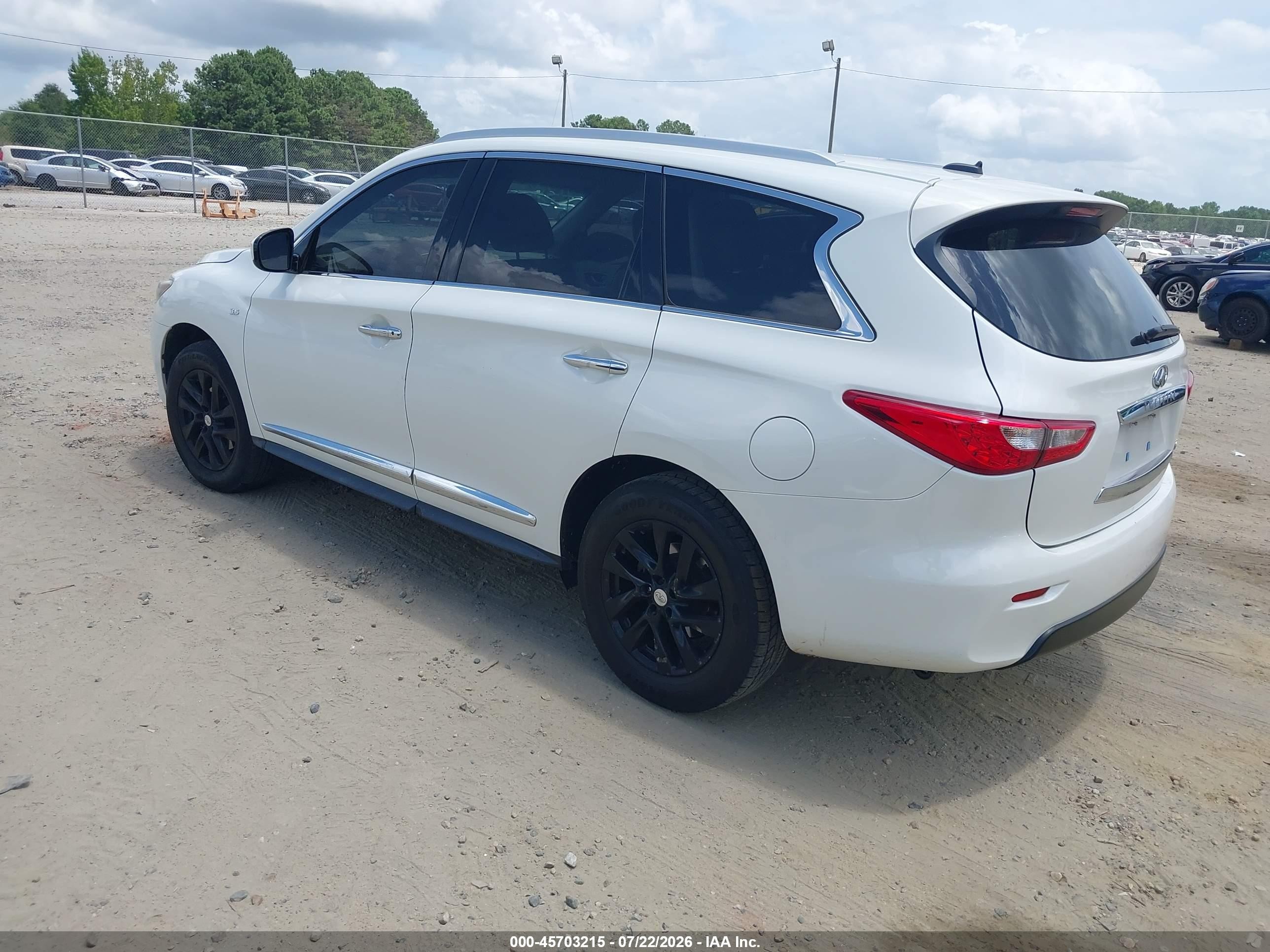 2015 Infiniti Qx60   White vin: 5N1AL0MM0FC552884