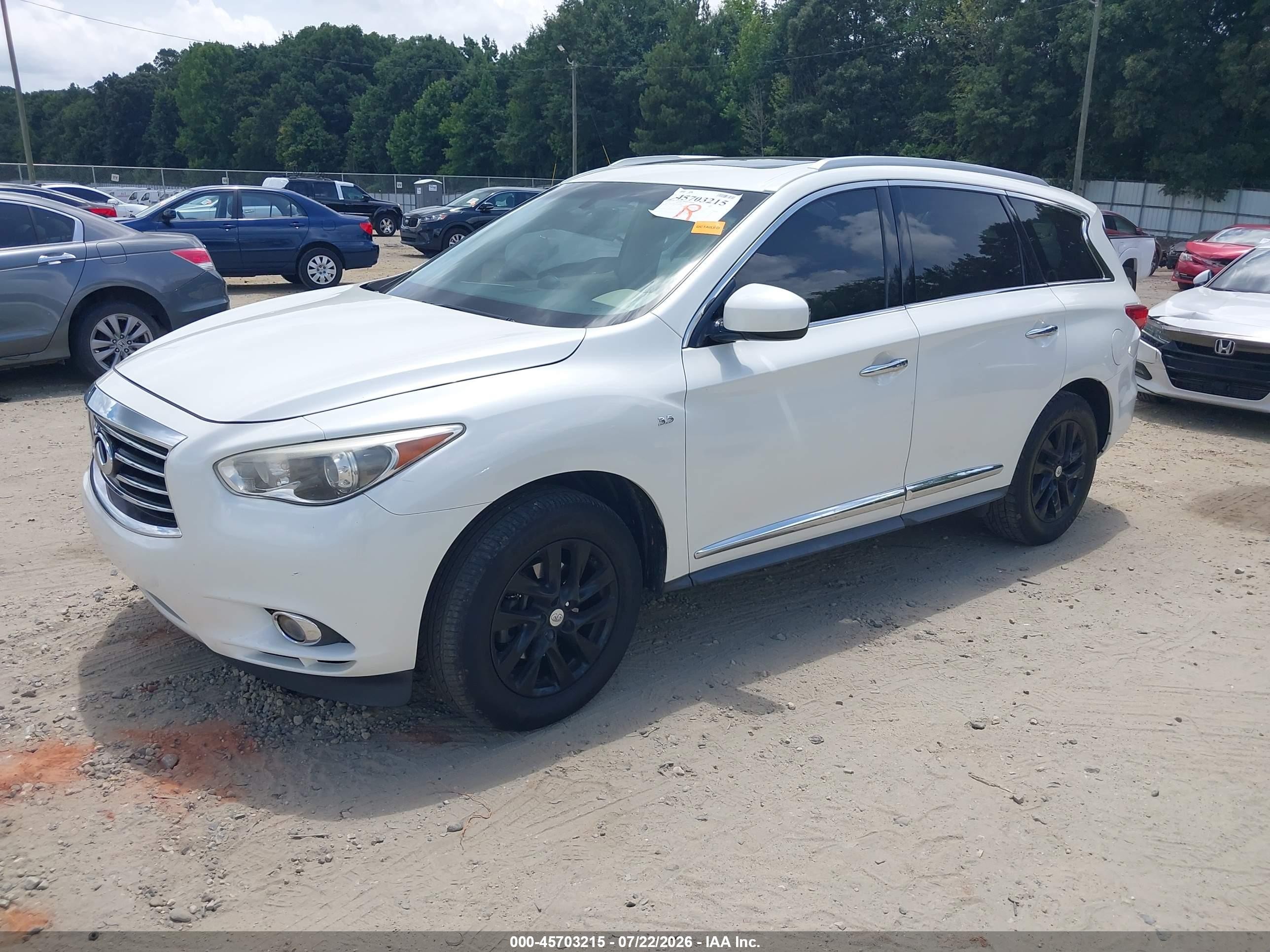 2015 Infiniti Qx60   White vin: 5N1AL0MM0FC552884