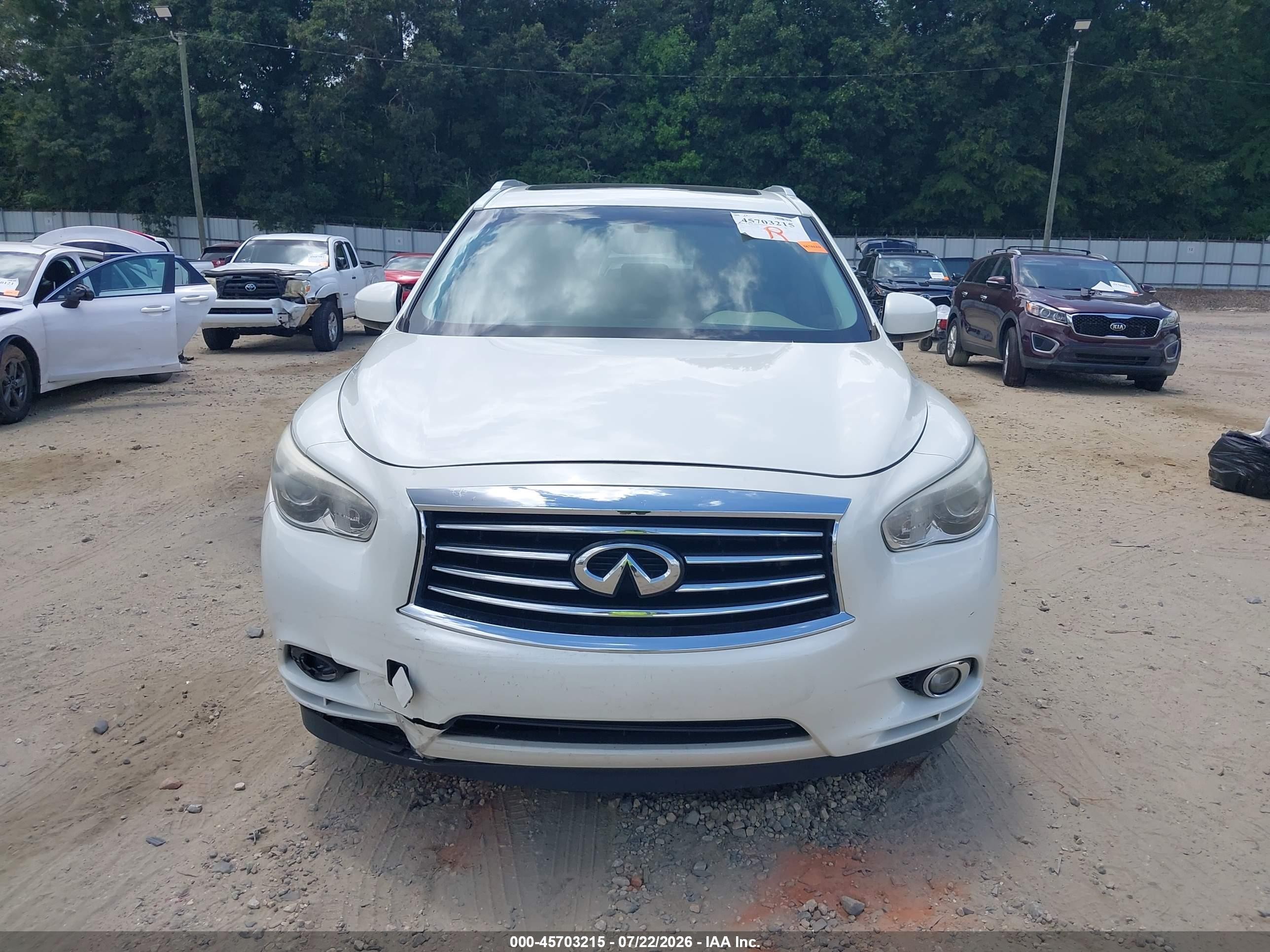 2015 Infiniti Qx60   White vin: 5N1AL0MM0FC552884