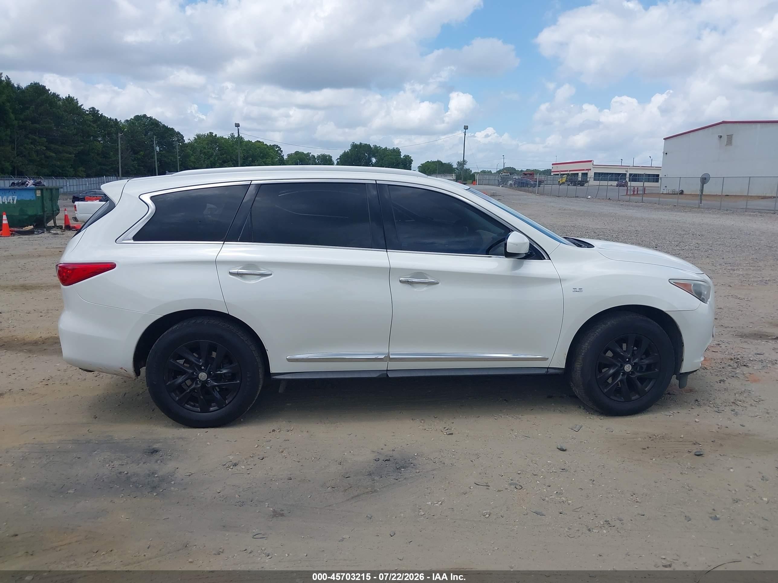 2015 Infiniti Qx60   White vin: 5N1AL0MM0FC552884