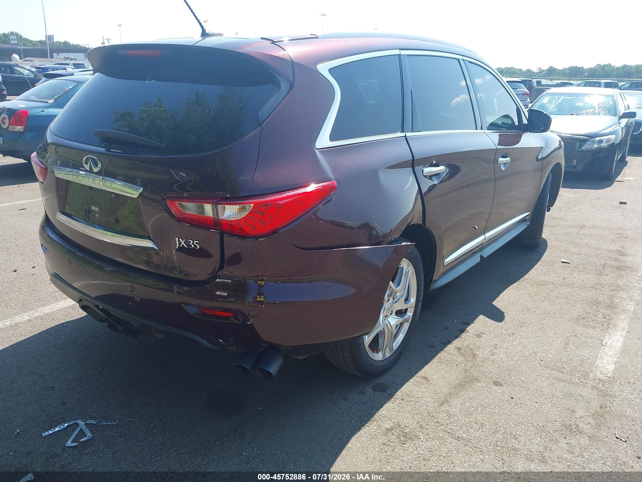 2013 Infiniti Jx35   Бордовый vin: 5N1AL0MM1DC302079