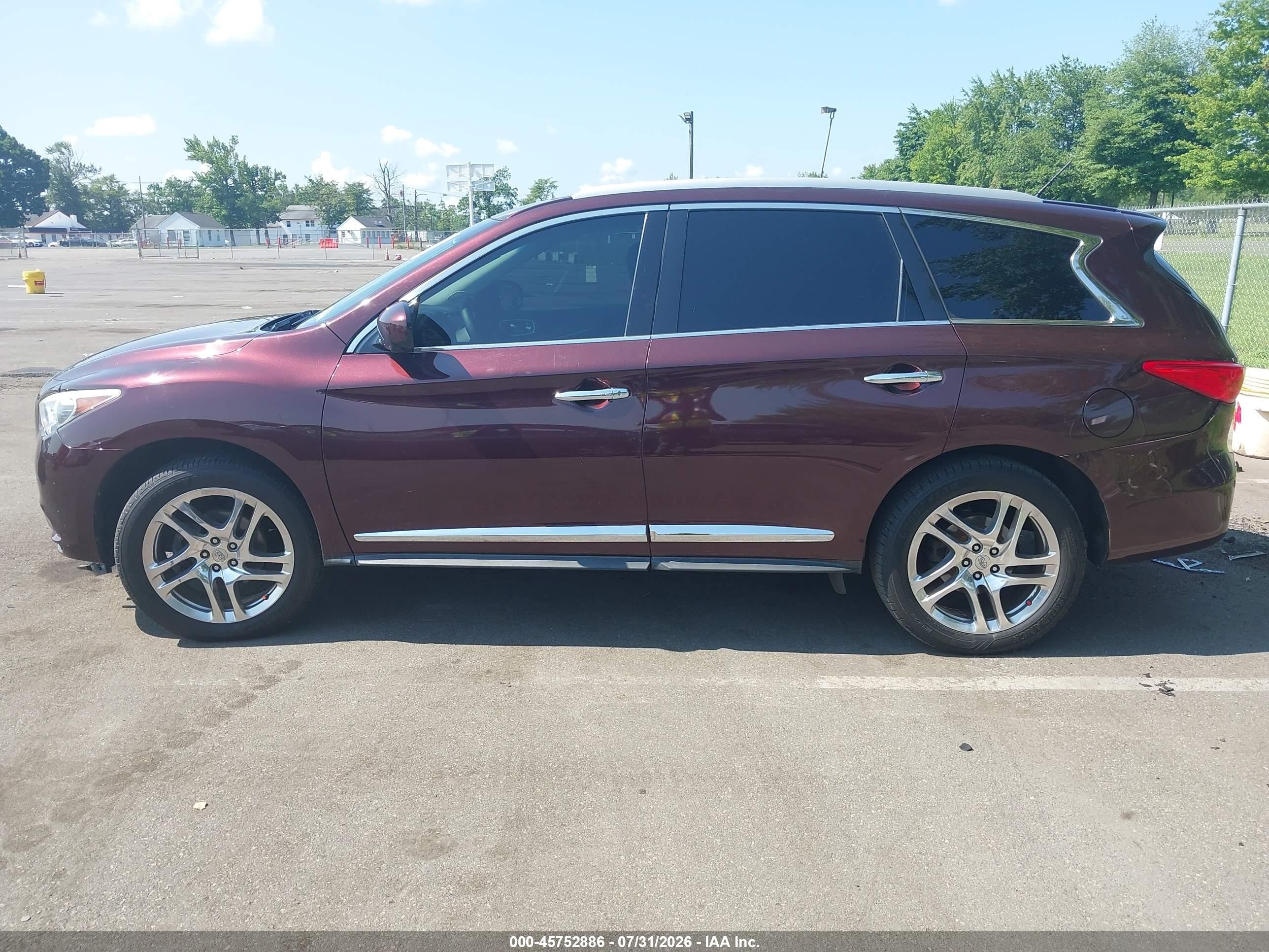 2013 Infiniti Jx35   Бордовый vin: 5N1AL0MM1DC302079