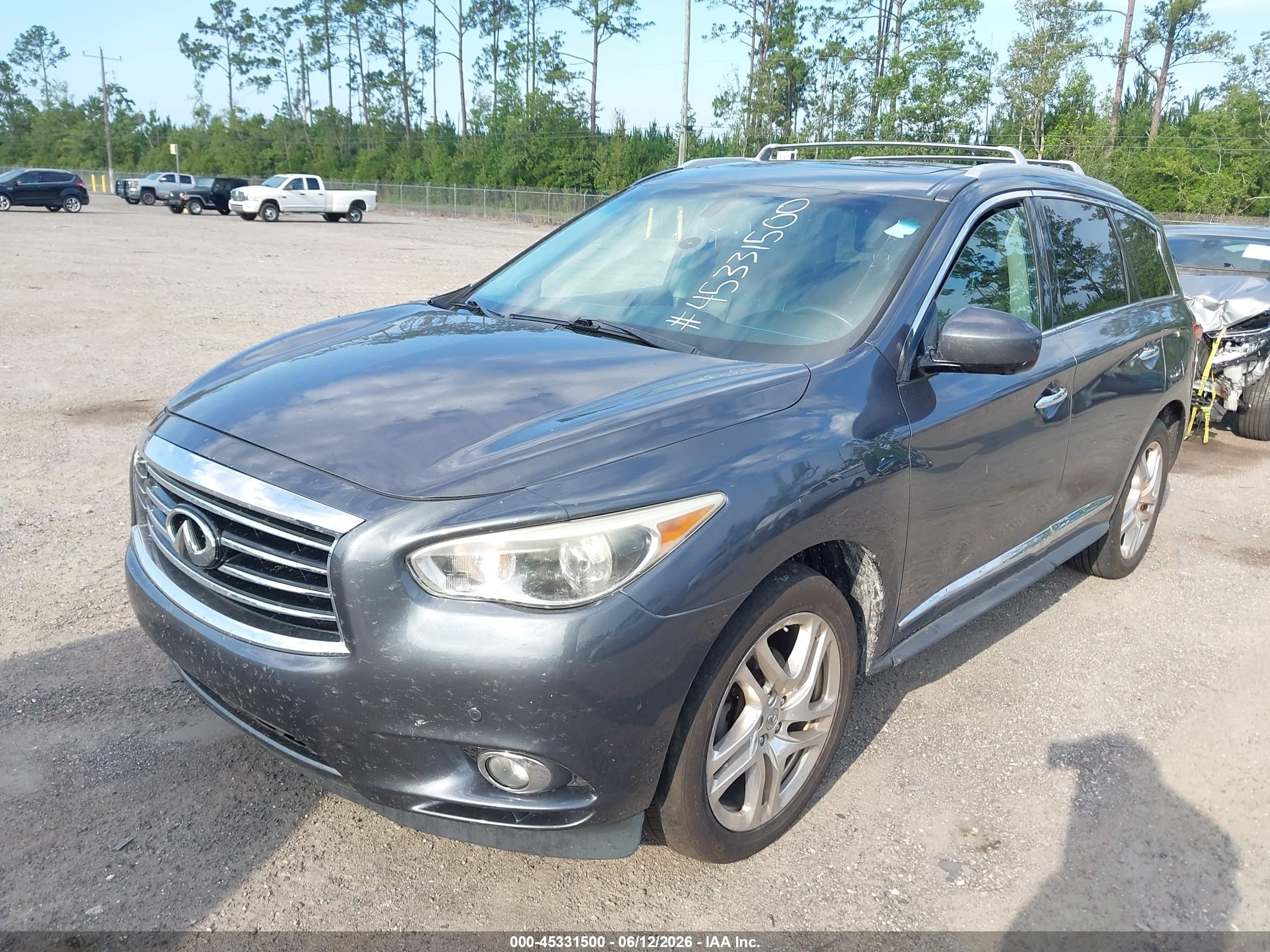 2013 Infiniti Jx35   Gray vin: 5N1AL0MM1DC307623