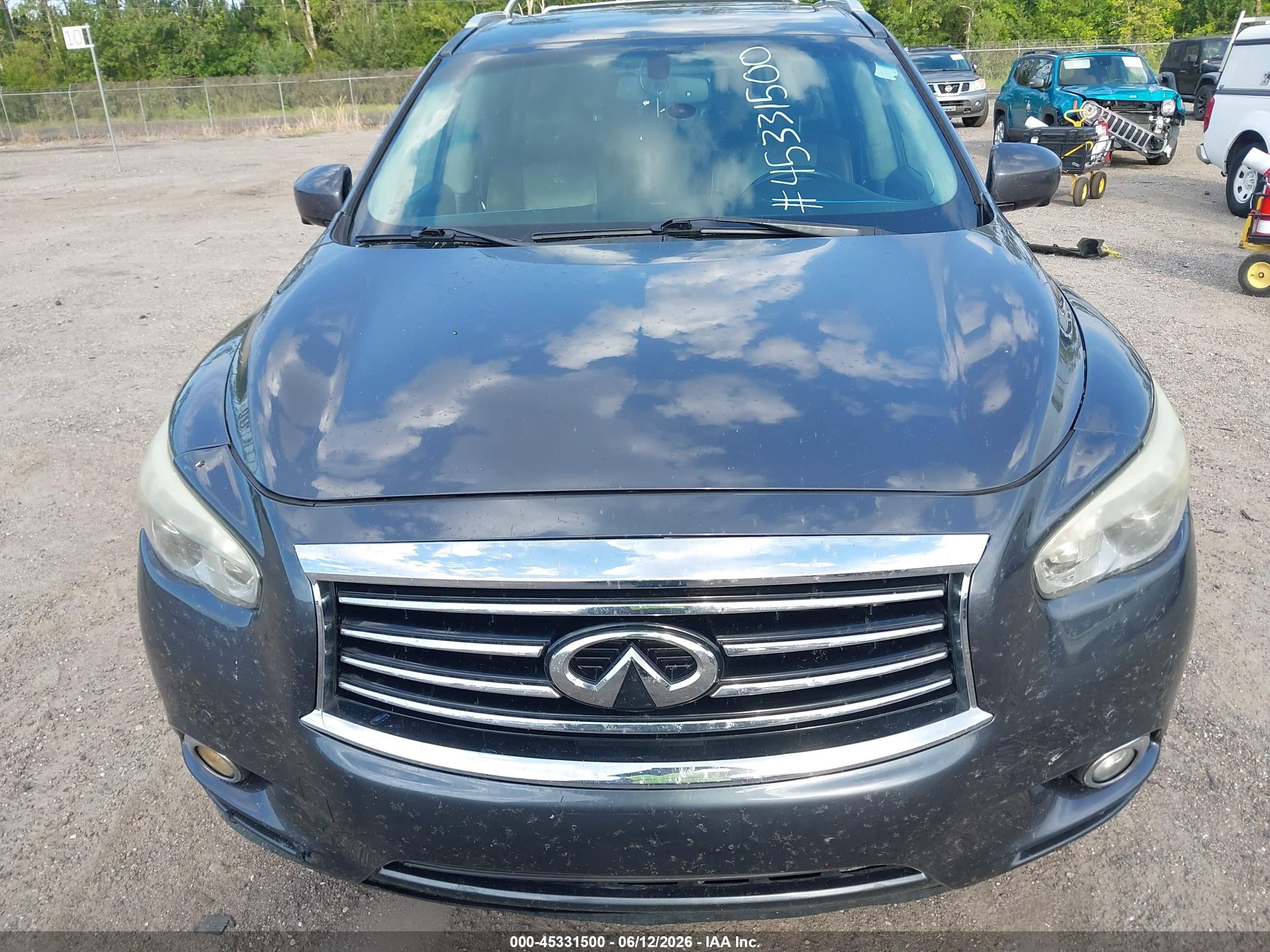 2013 Infiniti Jx35   Gray vin: 5N1AL0MM1DC307623
