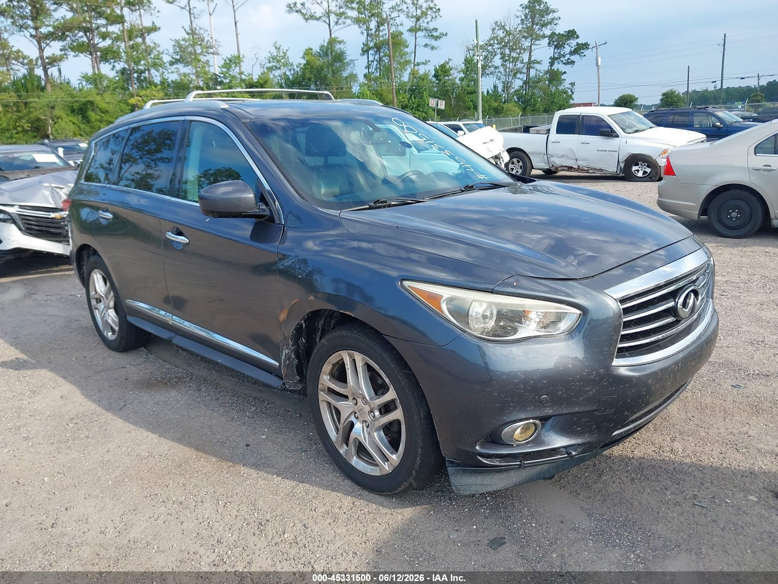 2013 Infiniti Jx35   Gray vin: 5N1AL0MM1DC307623