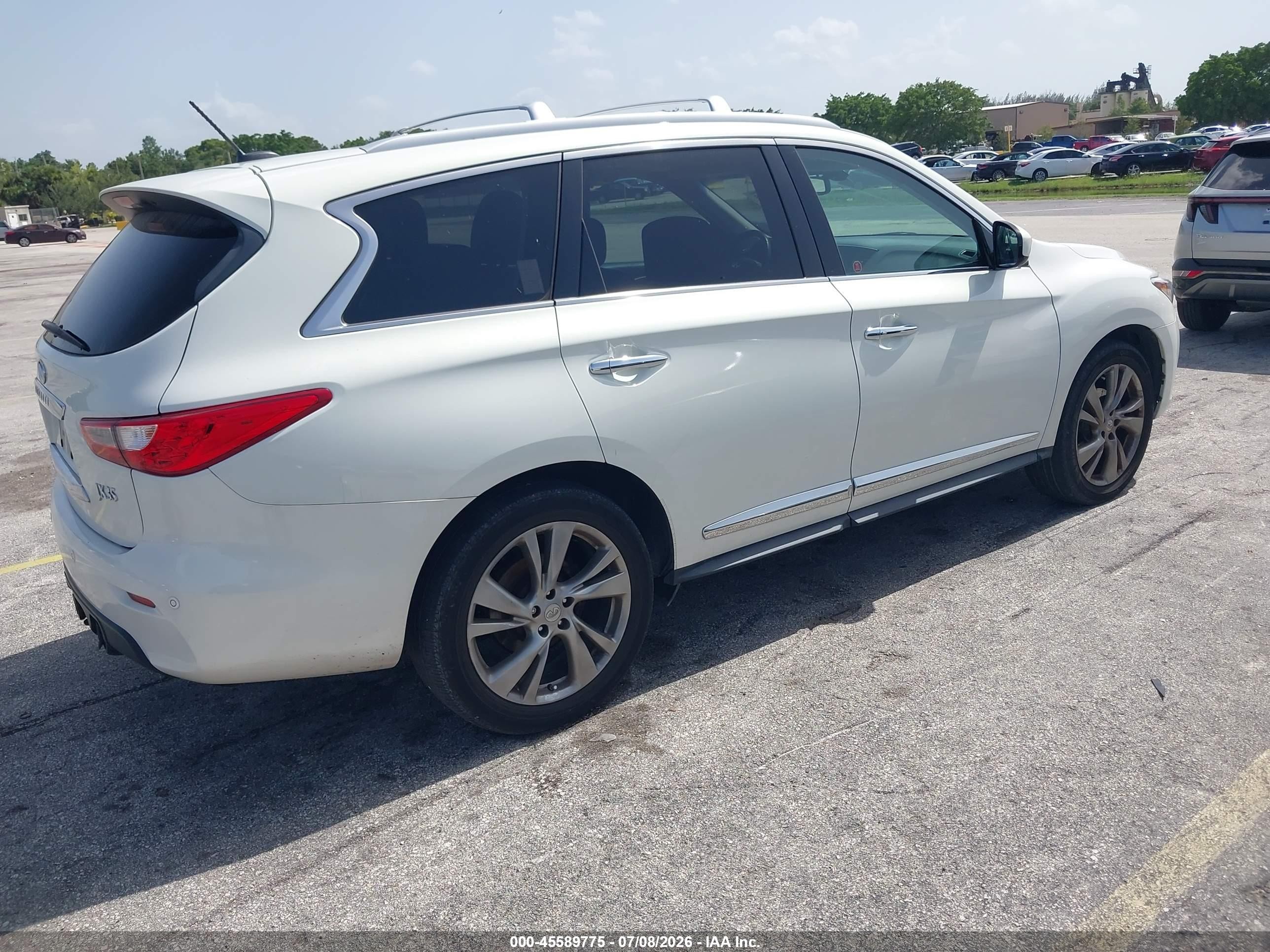 2013 Infiniti Jx35   White vin: 5N1AL0MM1DC319402